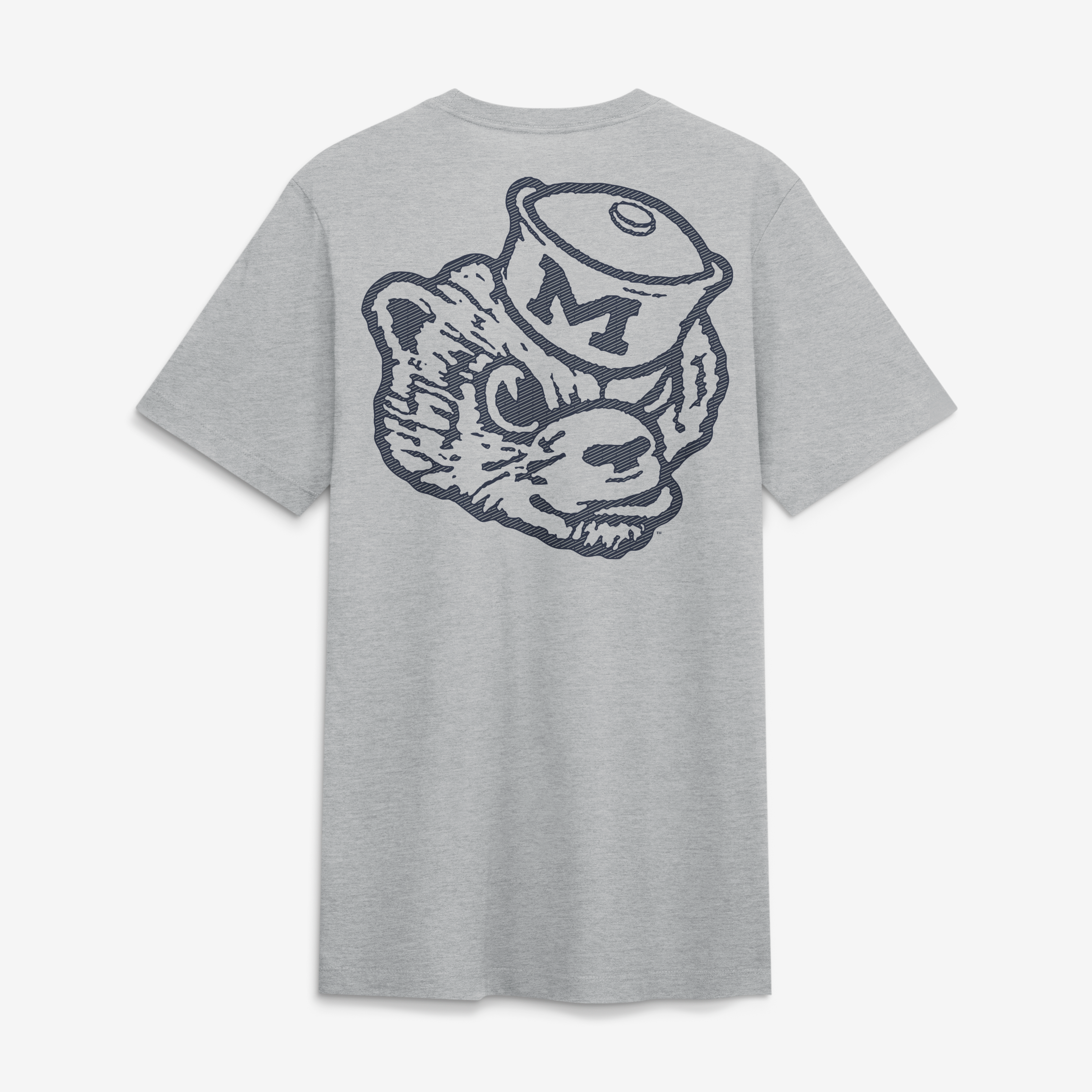 Men's Nike  Heather Gray Michigan Wolverines Arch Wordmark Legacy Tri-Blend T-Shirt