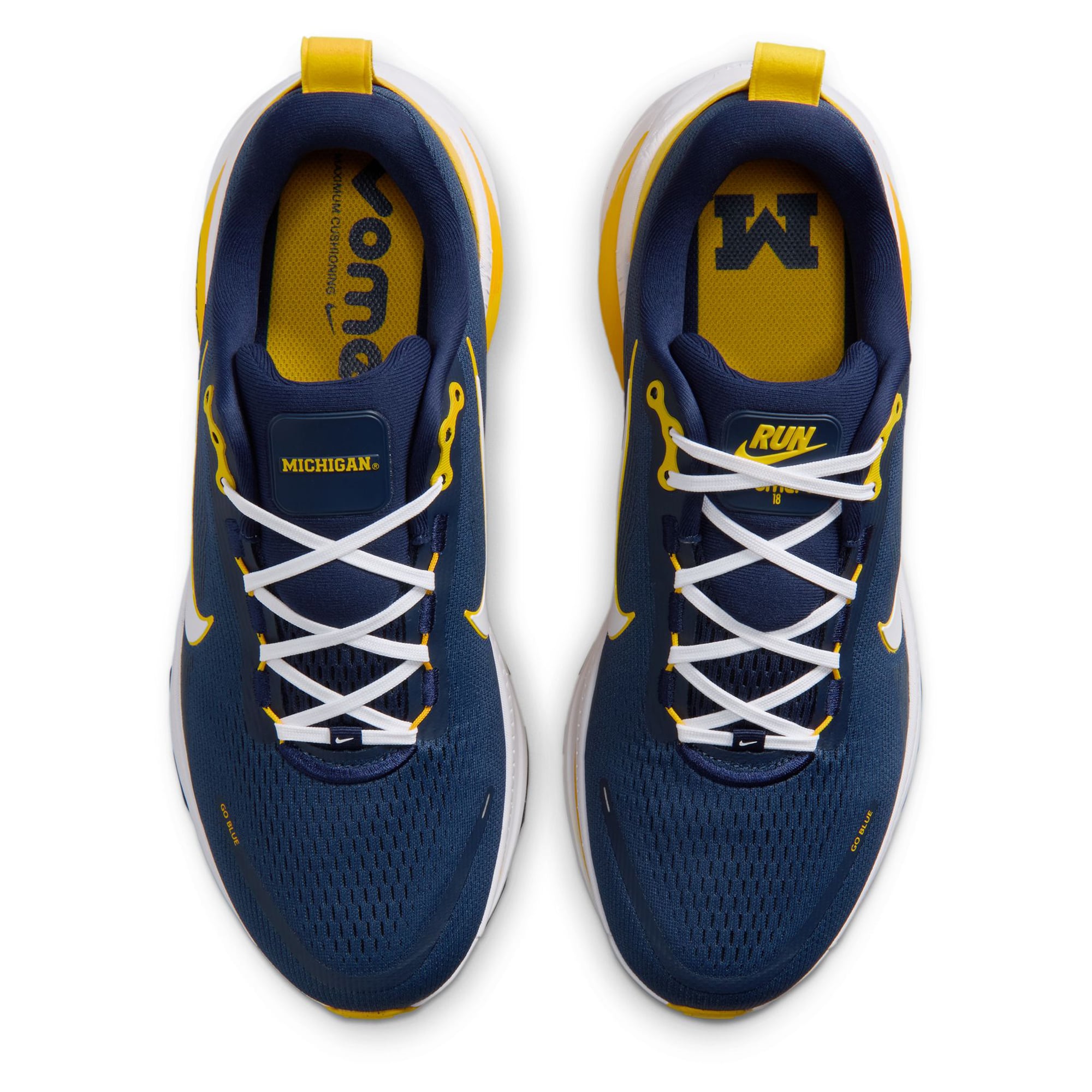 Men's Nike Michigan Wolverines Vomero 18 Running Shoes