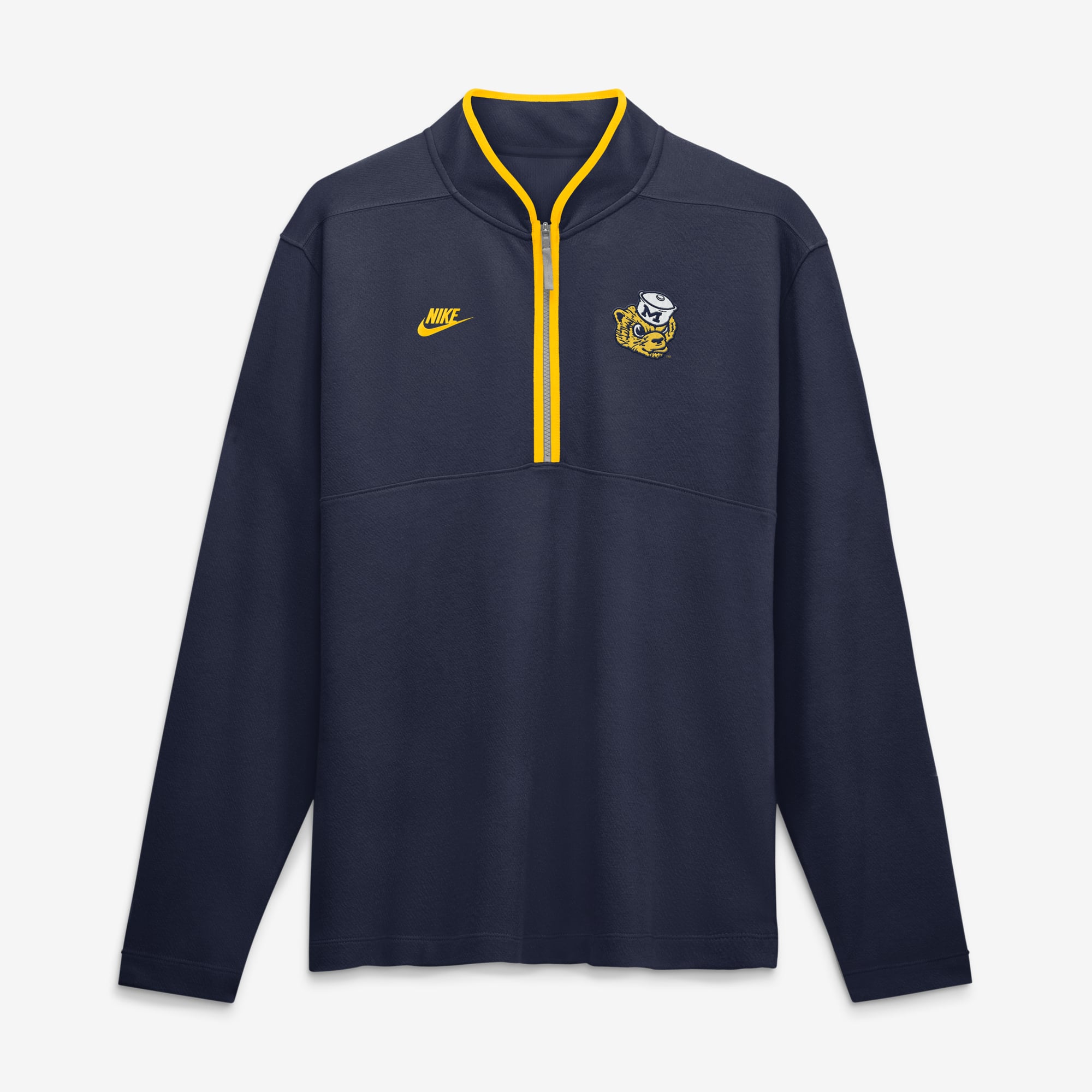 Men's Nike Navy Michigan Wolverines Victory Dri-FIT Half-Zip Pullover