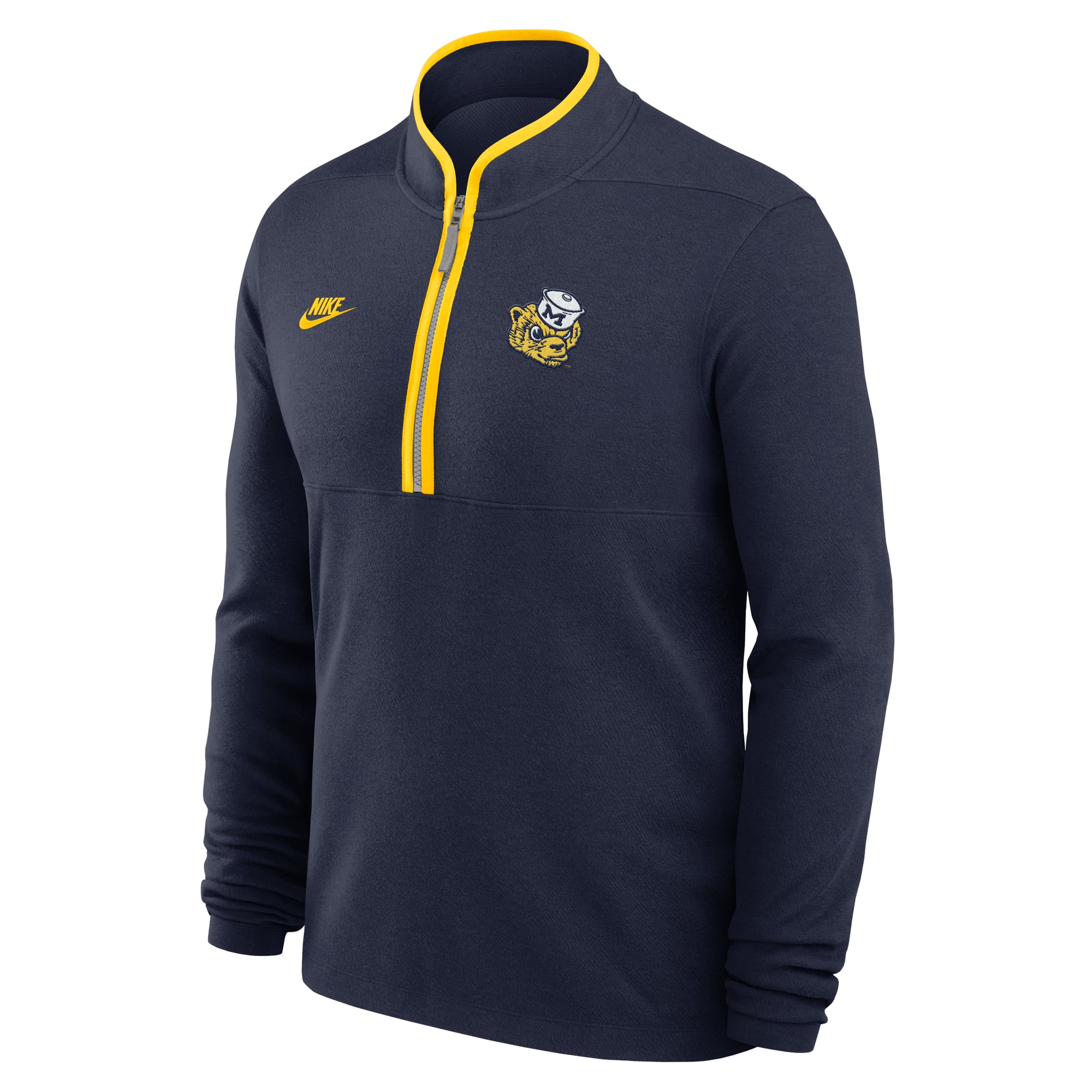 Men's Nike Navy Michigan Wolverines Victory Dri-FIT Half-Zip Pullover