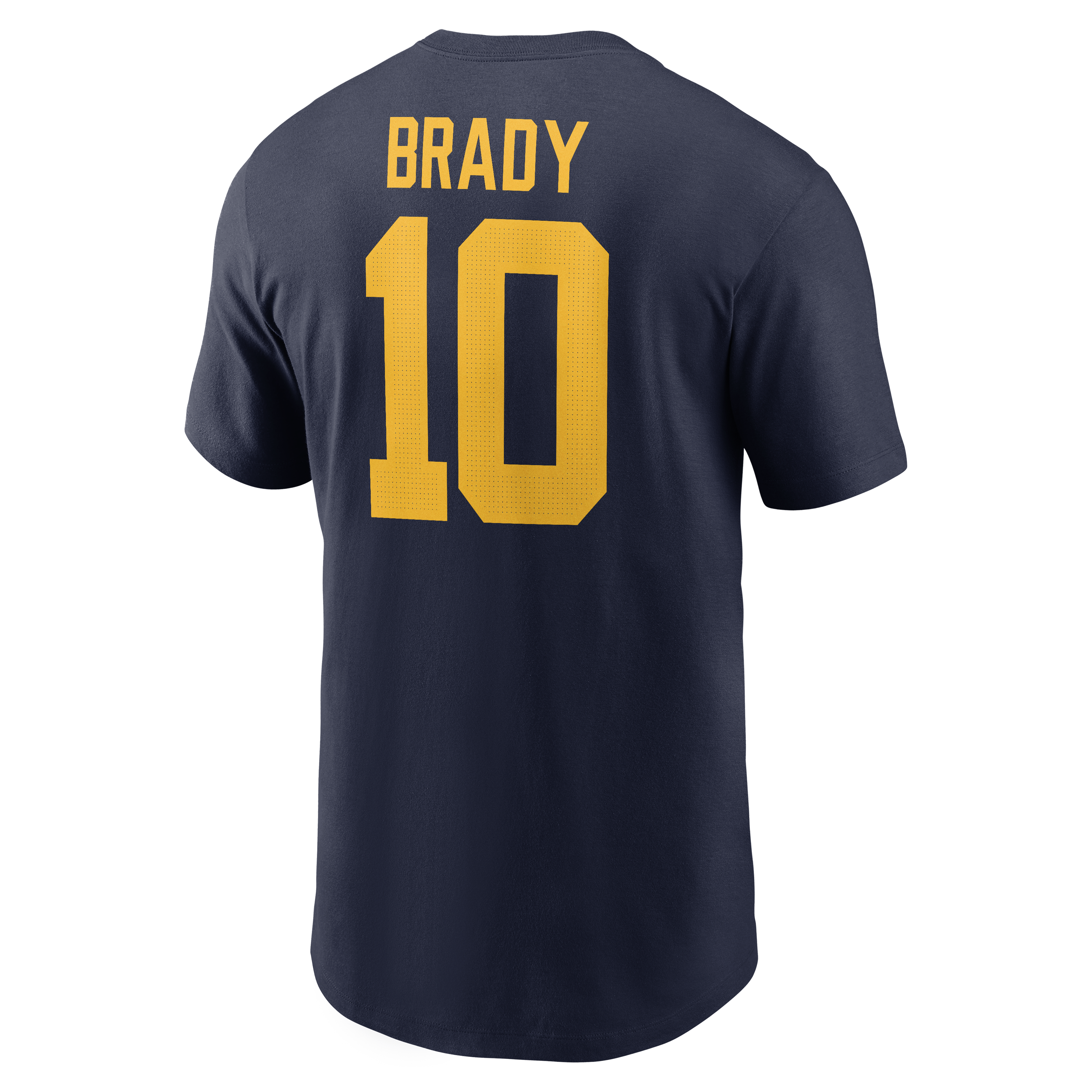 T-shirt Nike Tom Brady bleu marine Michigan Wolverines pour homme, avec nom et numéro