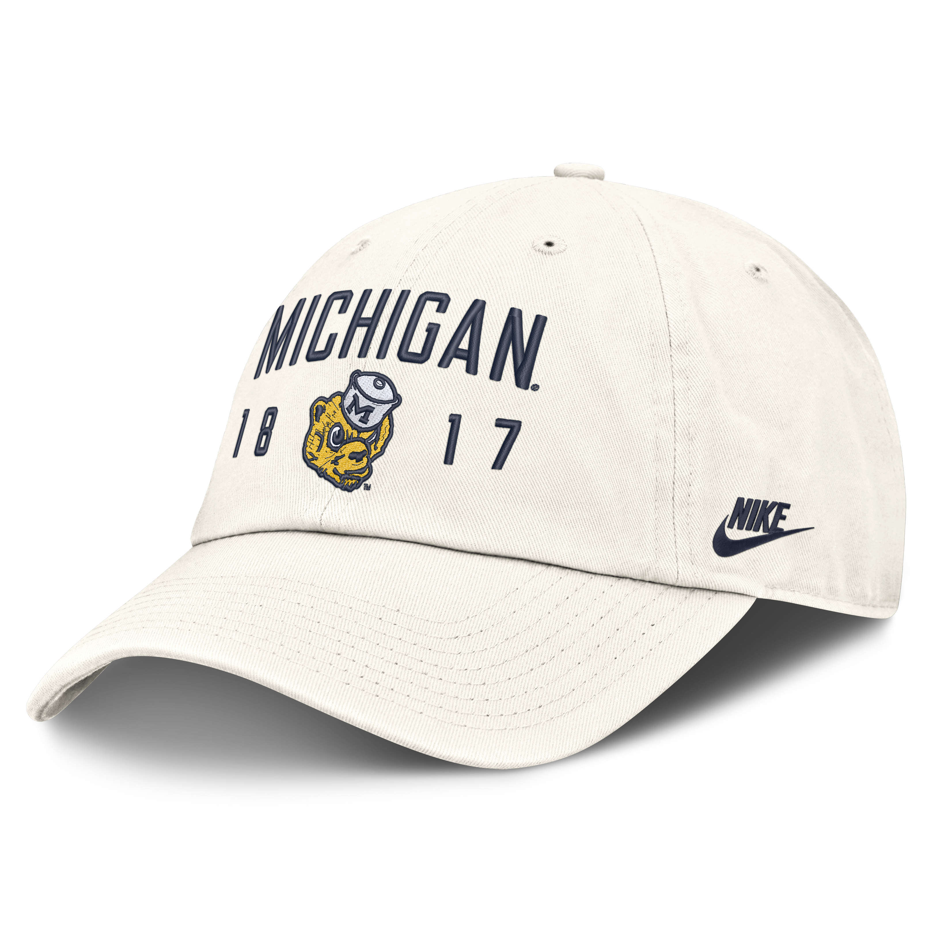 Casquette ajustable Nike blanche Michigan Wolverines Legacy Letter & Location Club pour homme