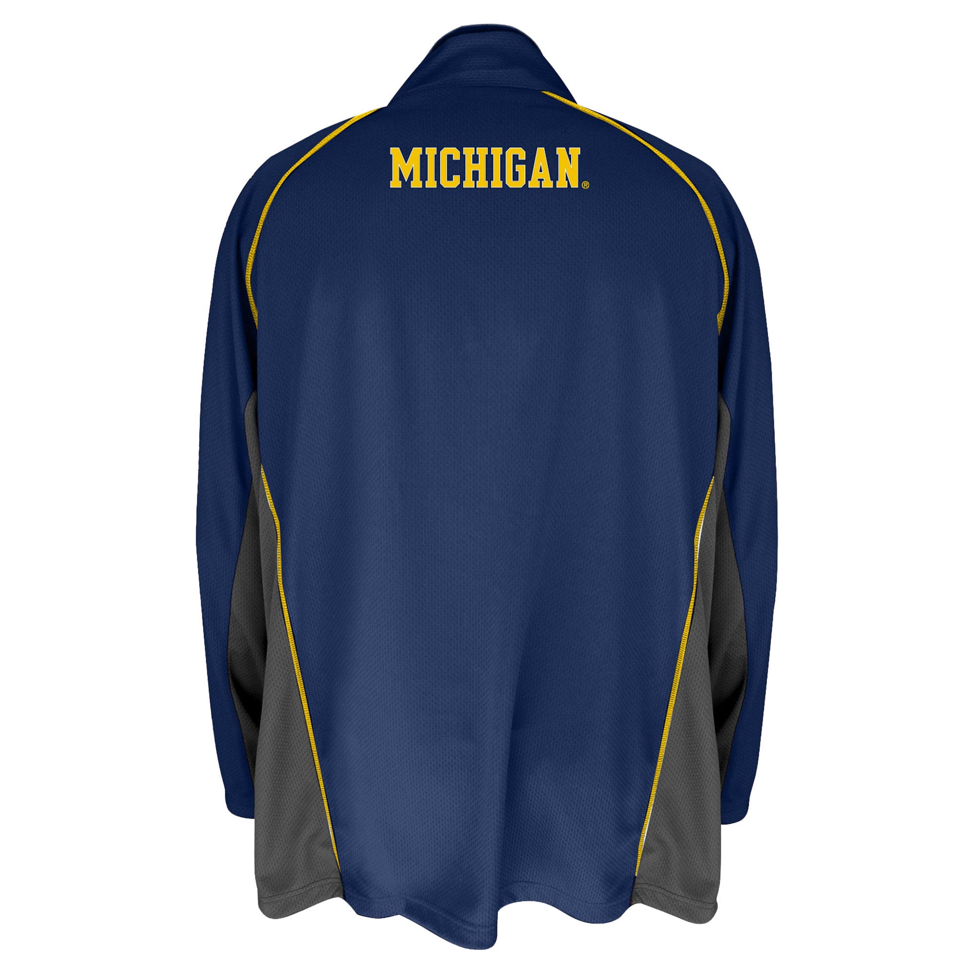 Men's Profile Navy Michigan Wolverines Big & Tall Quarter-Zip Raglan Jacket
