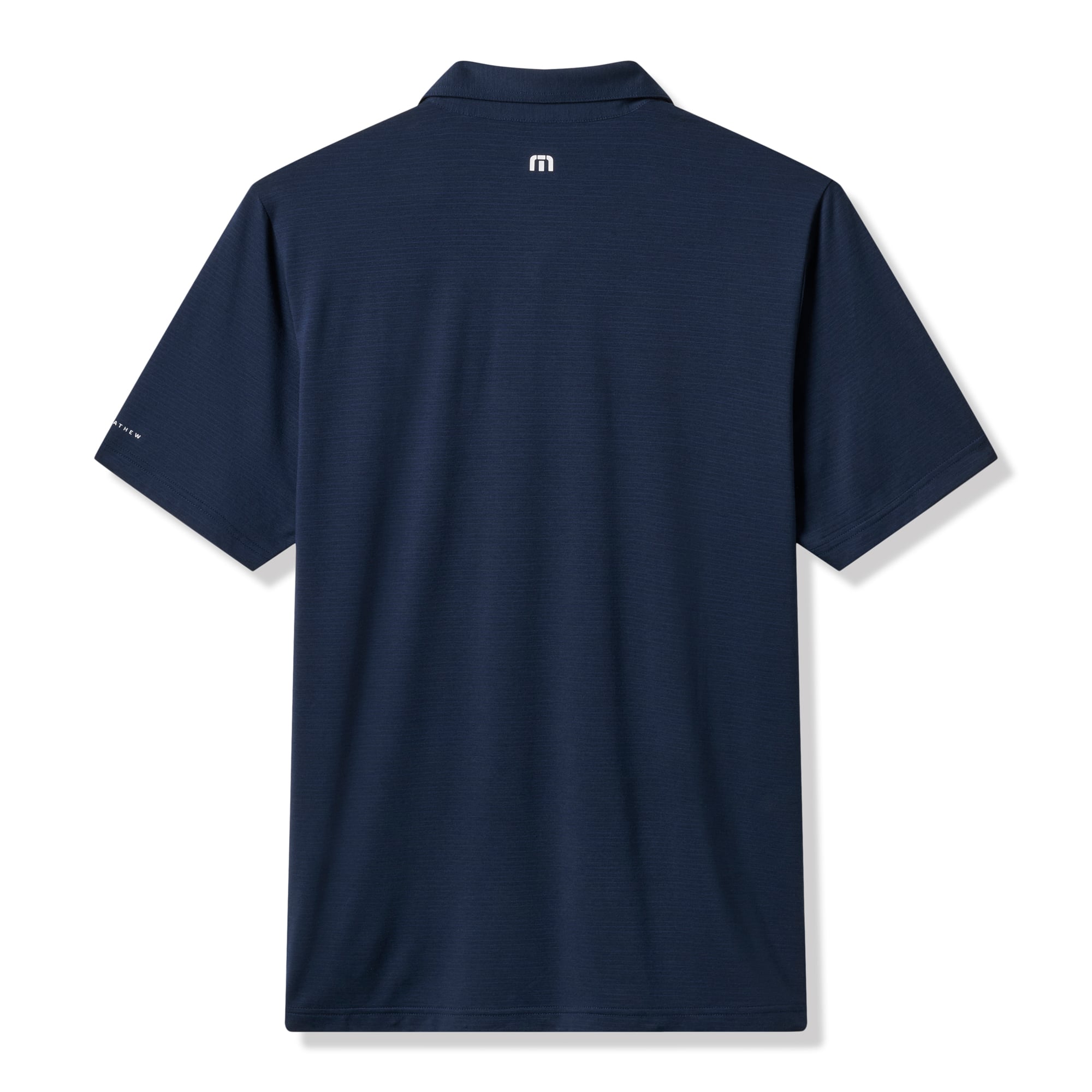 Men's TravisMathew Navy Michigan Wolverines Halftime Show Heater Tri-Blend Polo