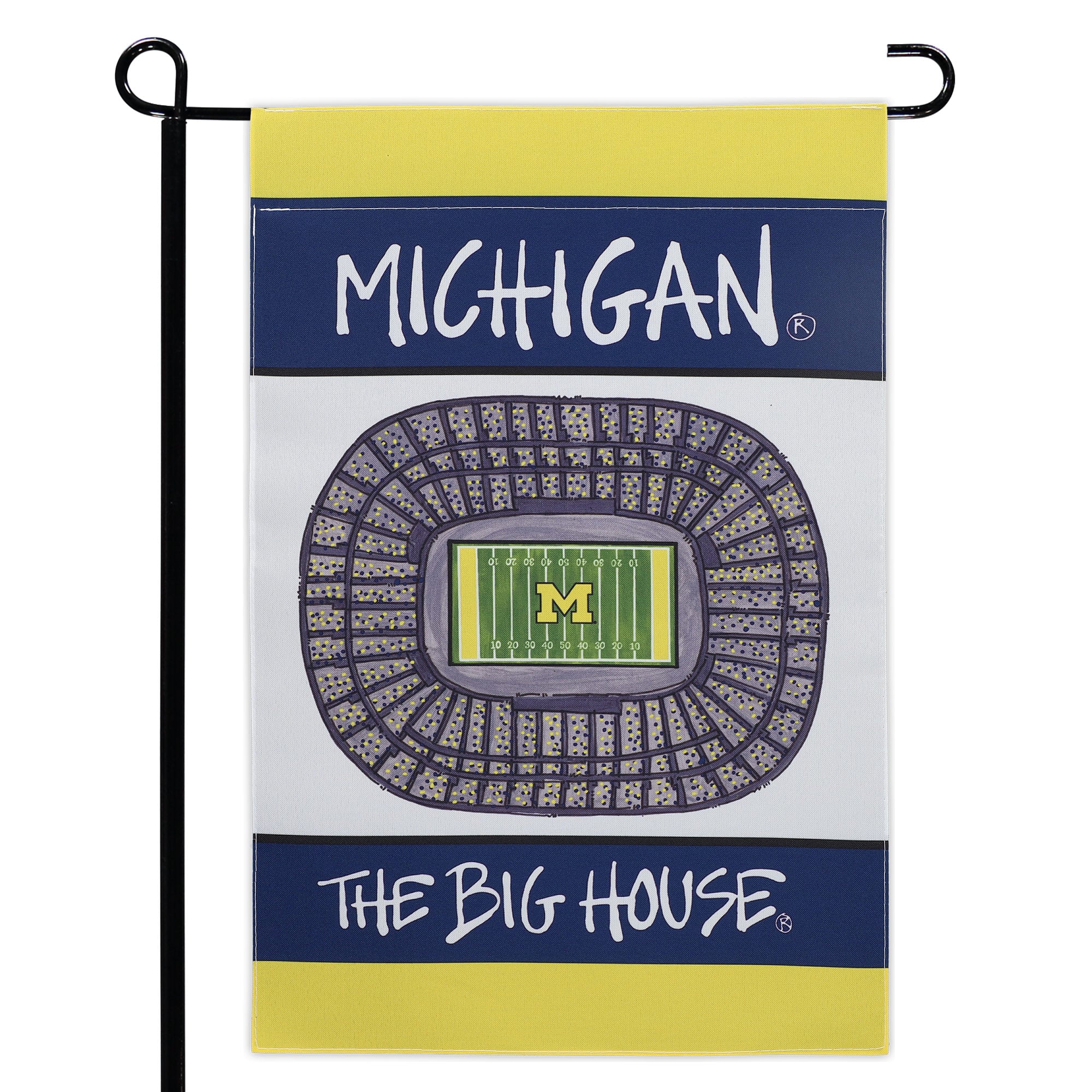 Bannière verticale de stade Michigan Wolverines 12'' x 18''