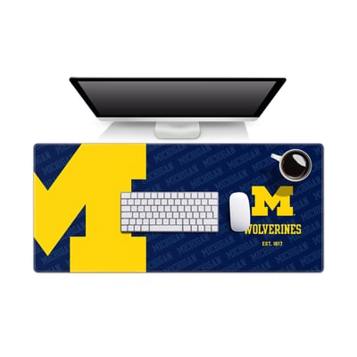 Michigan Wolverines 15.7" x 35.4" Logo Series Desk Pad