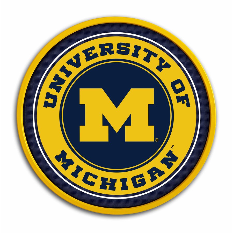 Michigan Wolverines 17.5'' x 17.5'' Modern Disc Wall Sign
