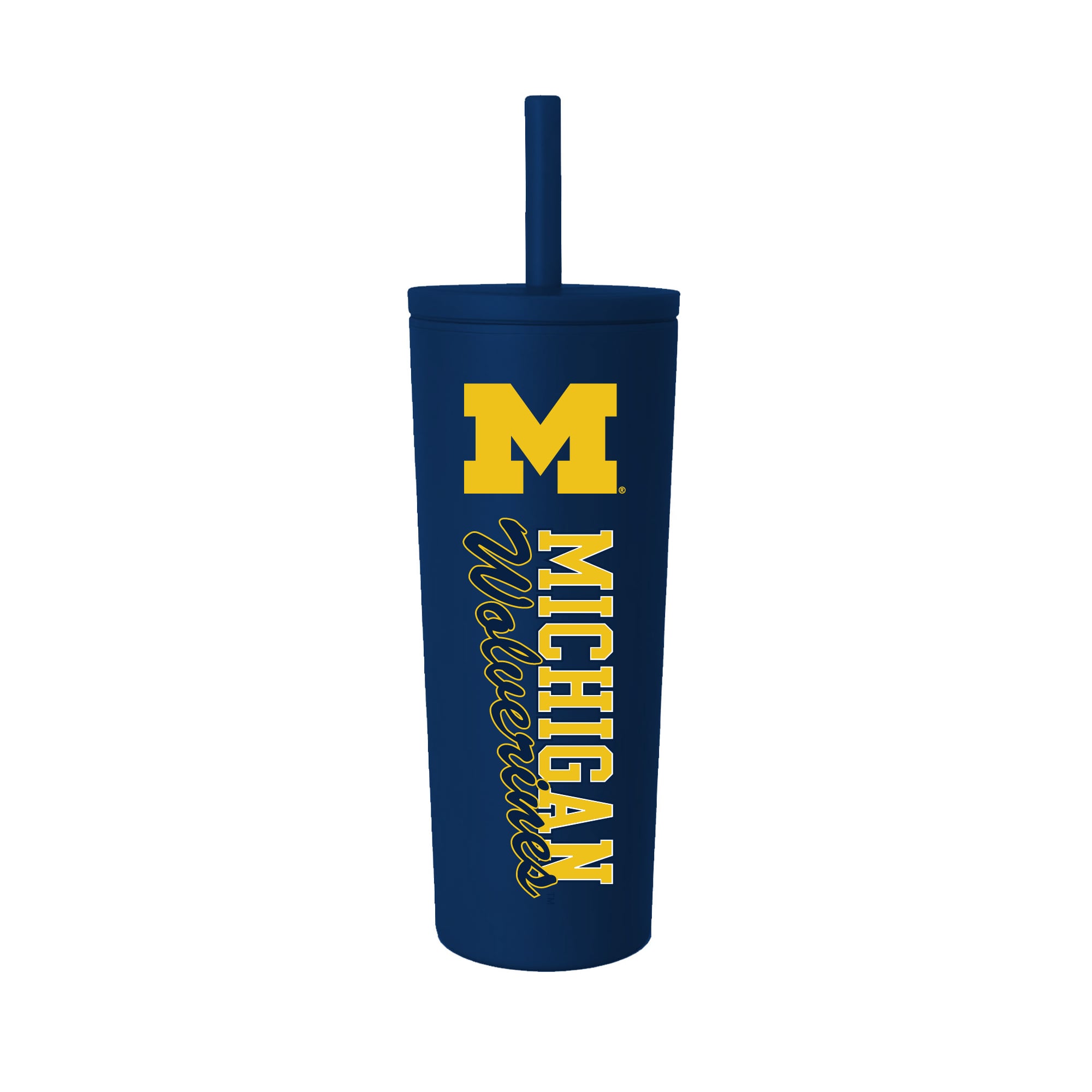 Michigan Wolverines 24oz. No Spill Straw Tumbler