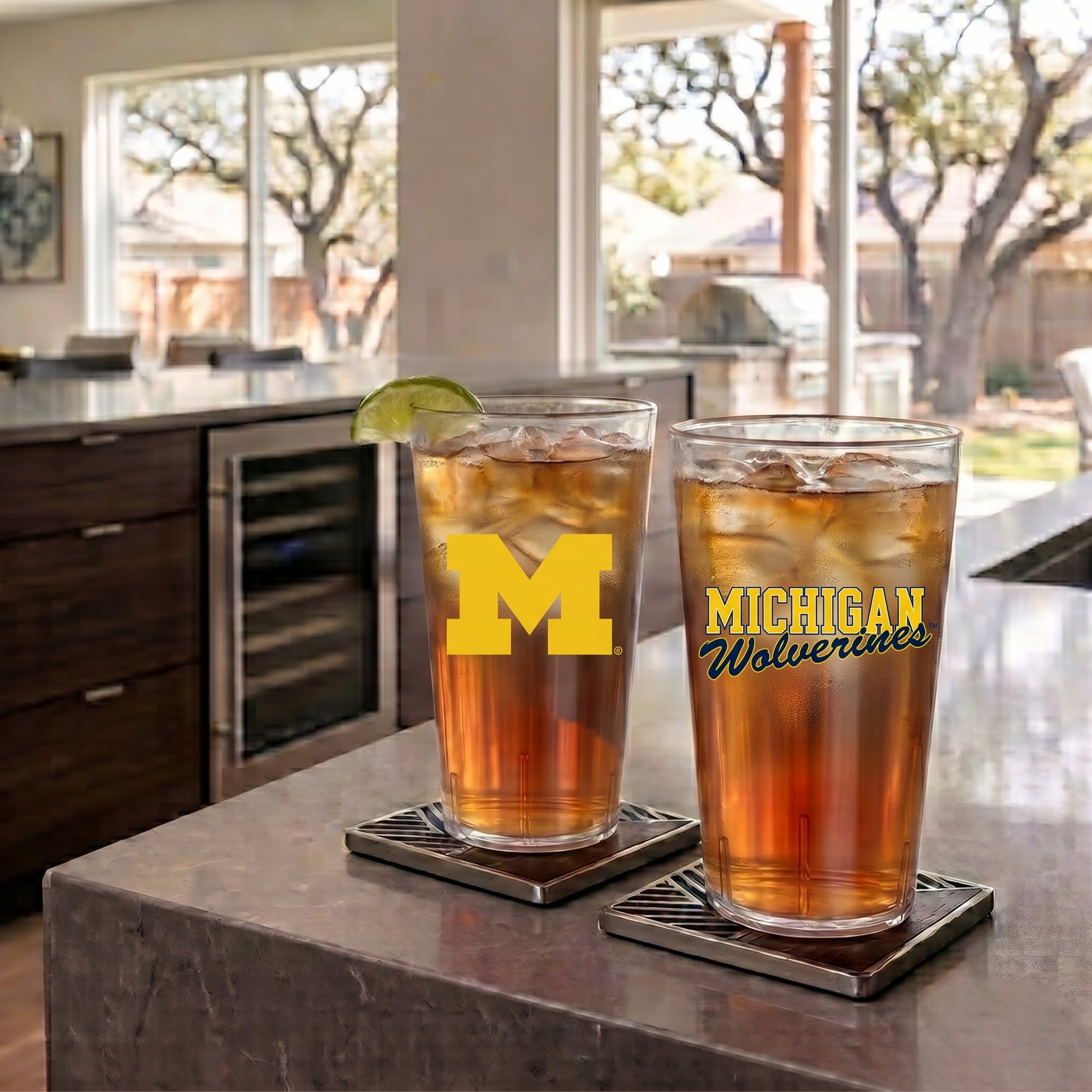 Michigan Wolverines 24oz. Two-Pack Tritan Tumbler Set