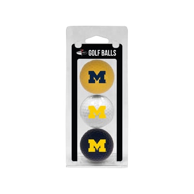 Michigan Wolverines 3-Pack Multi-Colored Team Golf Ball Set