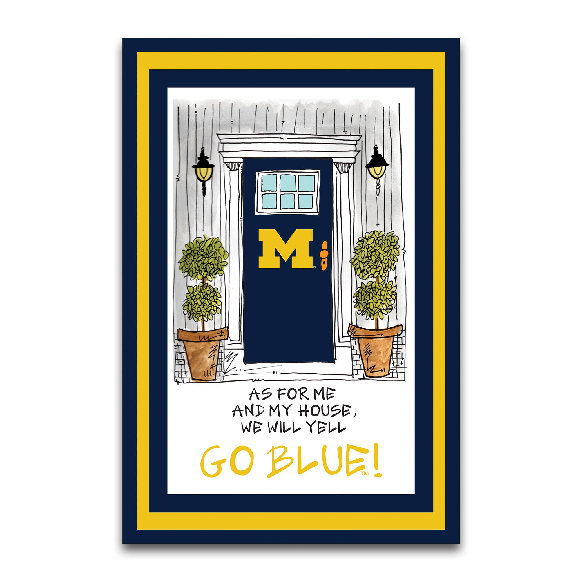 Michigan Wolverines As For Me 12" x 18" Garden Flag