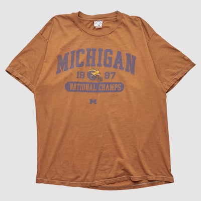 Michigan Wolverines Champion 1997 T-shirt - Clay - M by Fanatics Real Vintage