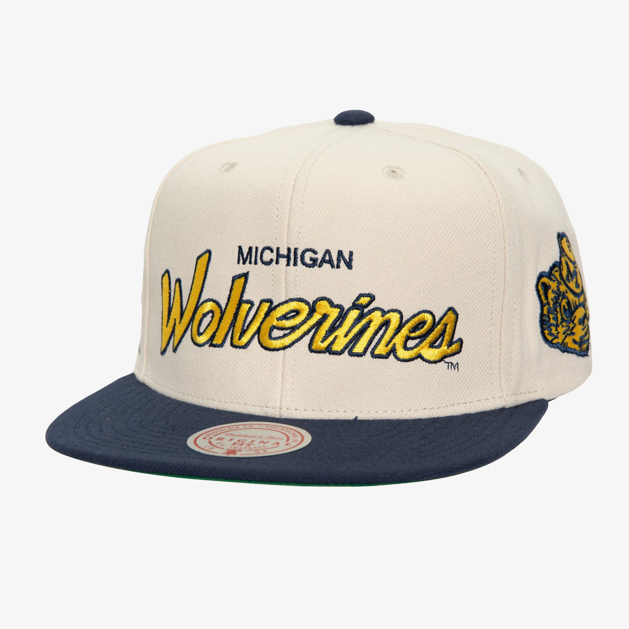 Michigan Wolverines Cream Just Don Team Vault Snapback Hat