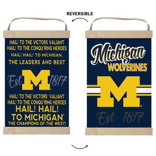University Michigan Banner Michigan Wolverines Banner With Hanging Pole ...
