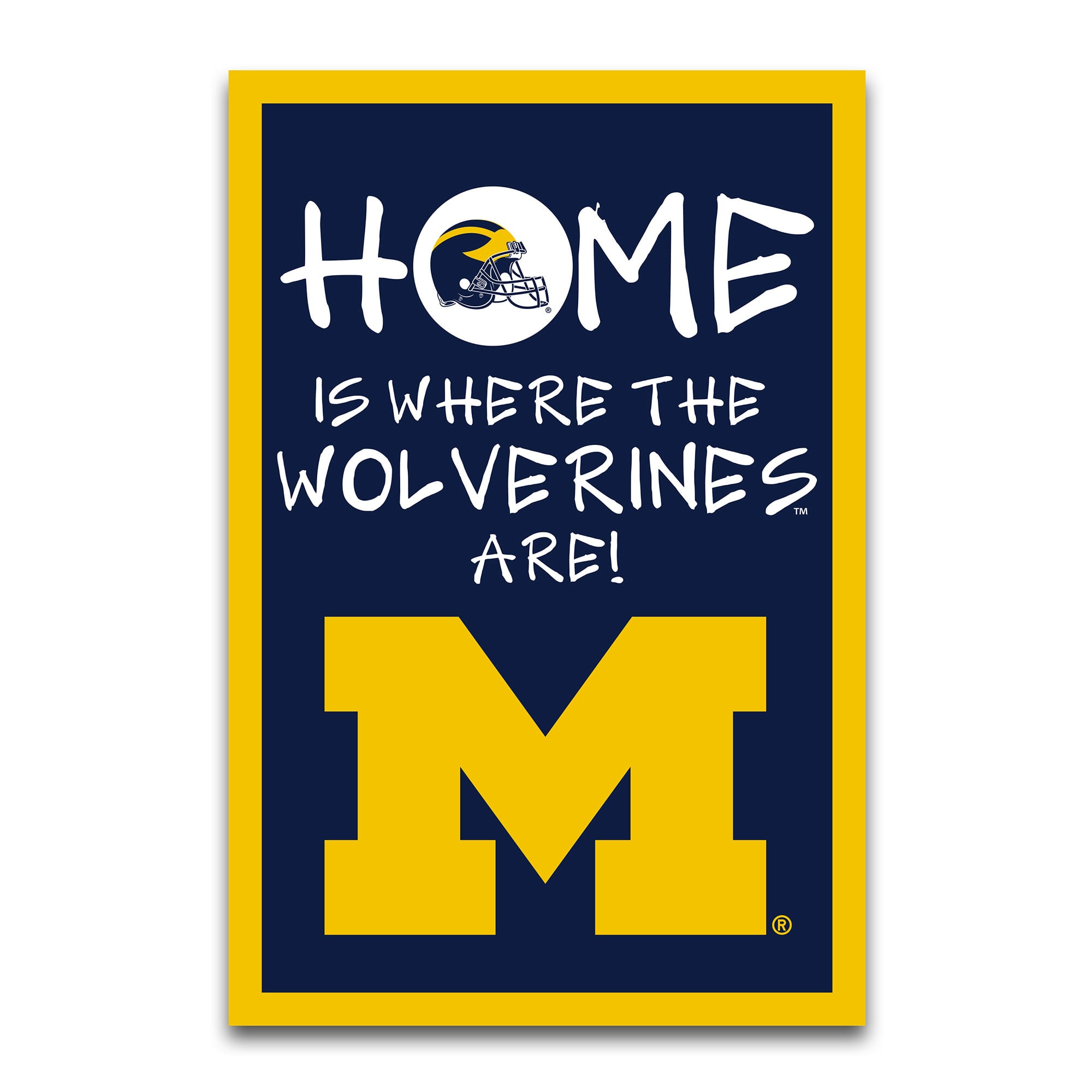 Drapeau de jardin Michigan Wolverines 12" x 18"