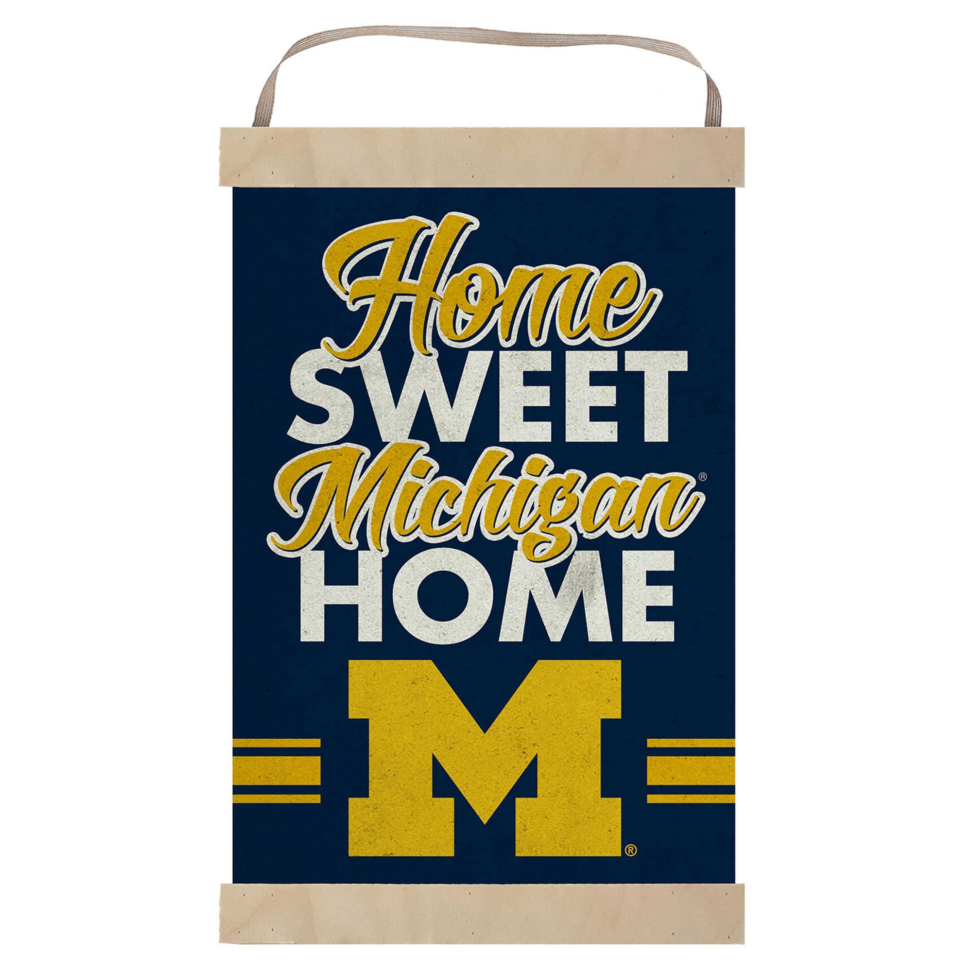 Michigan Wolverines Home Sweet Home Banner Sign