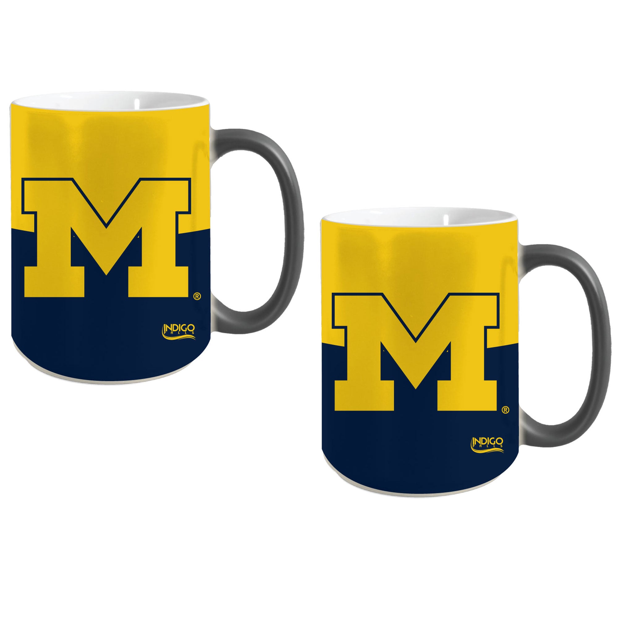 Ensemble de deux tasses Michigan Wolverines de 44 cl (15 oz) à effet transparent