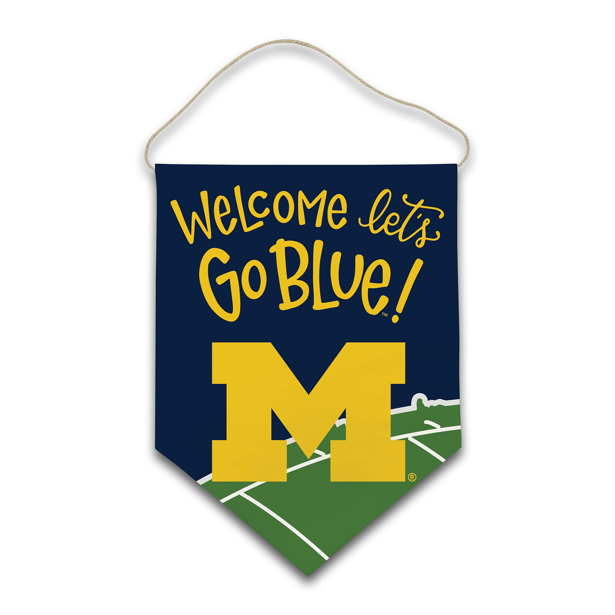 Toile de bienvenue des Michigan Wolverines