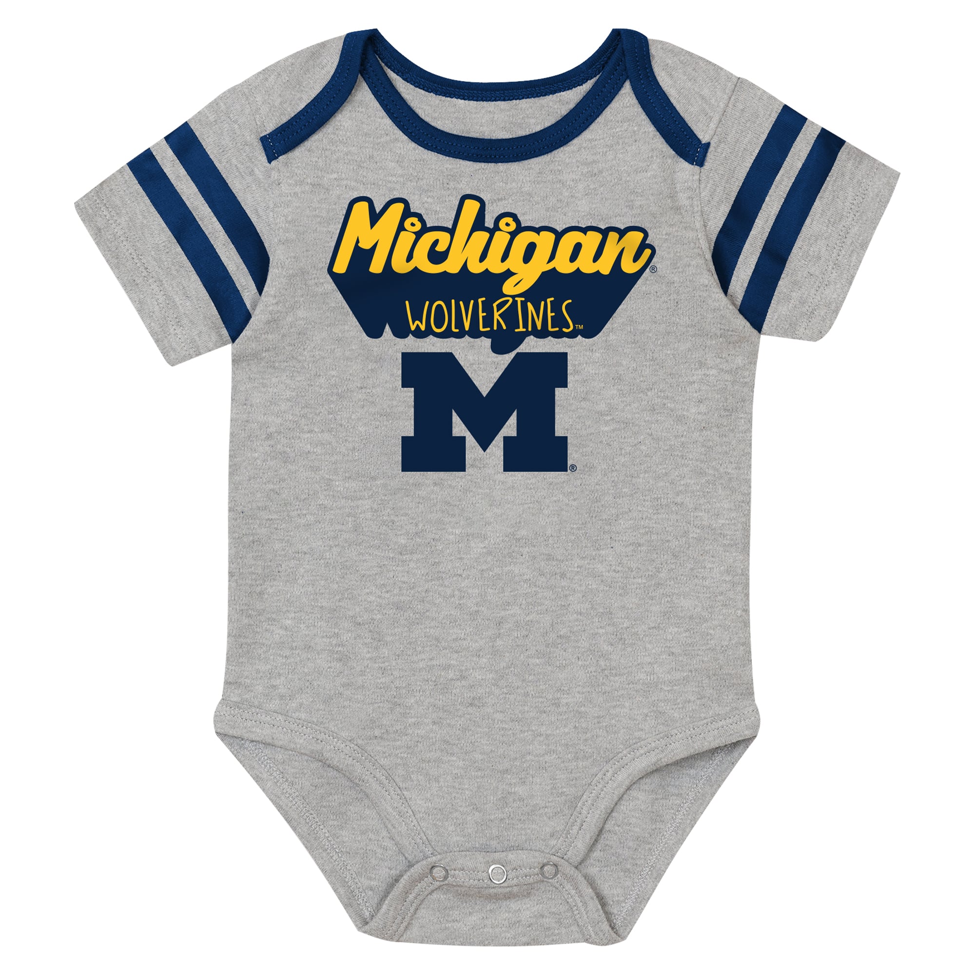 Newborn Outerstuff Navy Michigan Wolverines Star Player Three-Piece Bodysuit Set