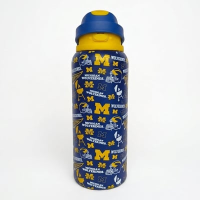 Michigan Wolverines Pegasus 32oz. Game Day Pennant Stainless Steel ProPress Water Bottle
