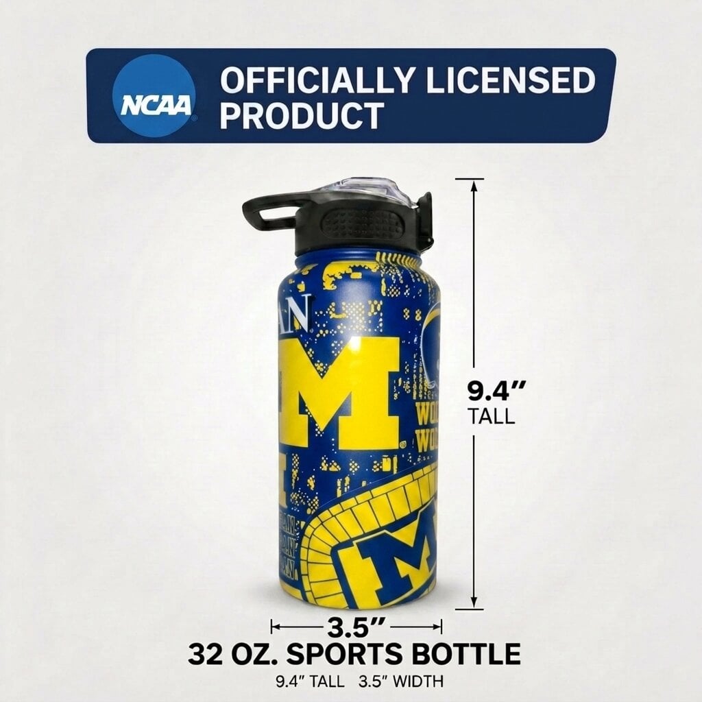 Gourde Pegasus Michigan Wolverines 32 oz Home Field Mashup en acier inoxydable ProPress