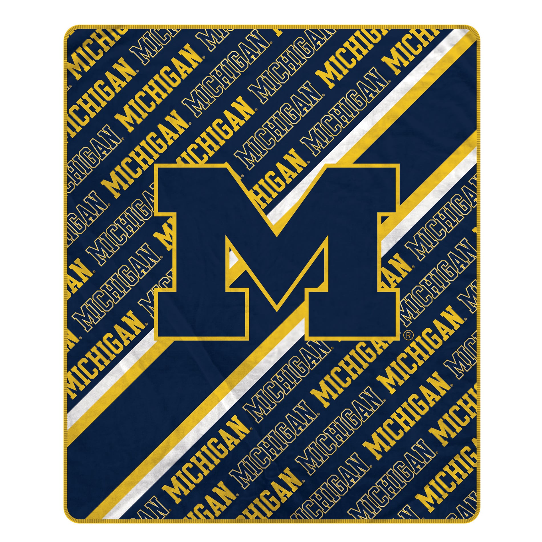 Couverture ultra douce Pegasus Michigan Wolverines 60" x 70" (diagonale) avec logo doublé
