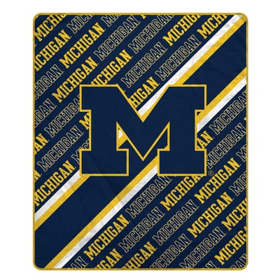 Michigan Wolverines Pegasus 60" x 70" Diagonal Lined Wordmark Ultra Soft Blanket