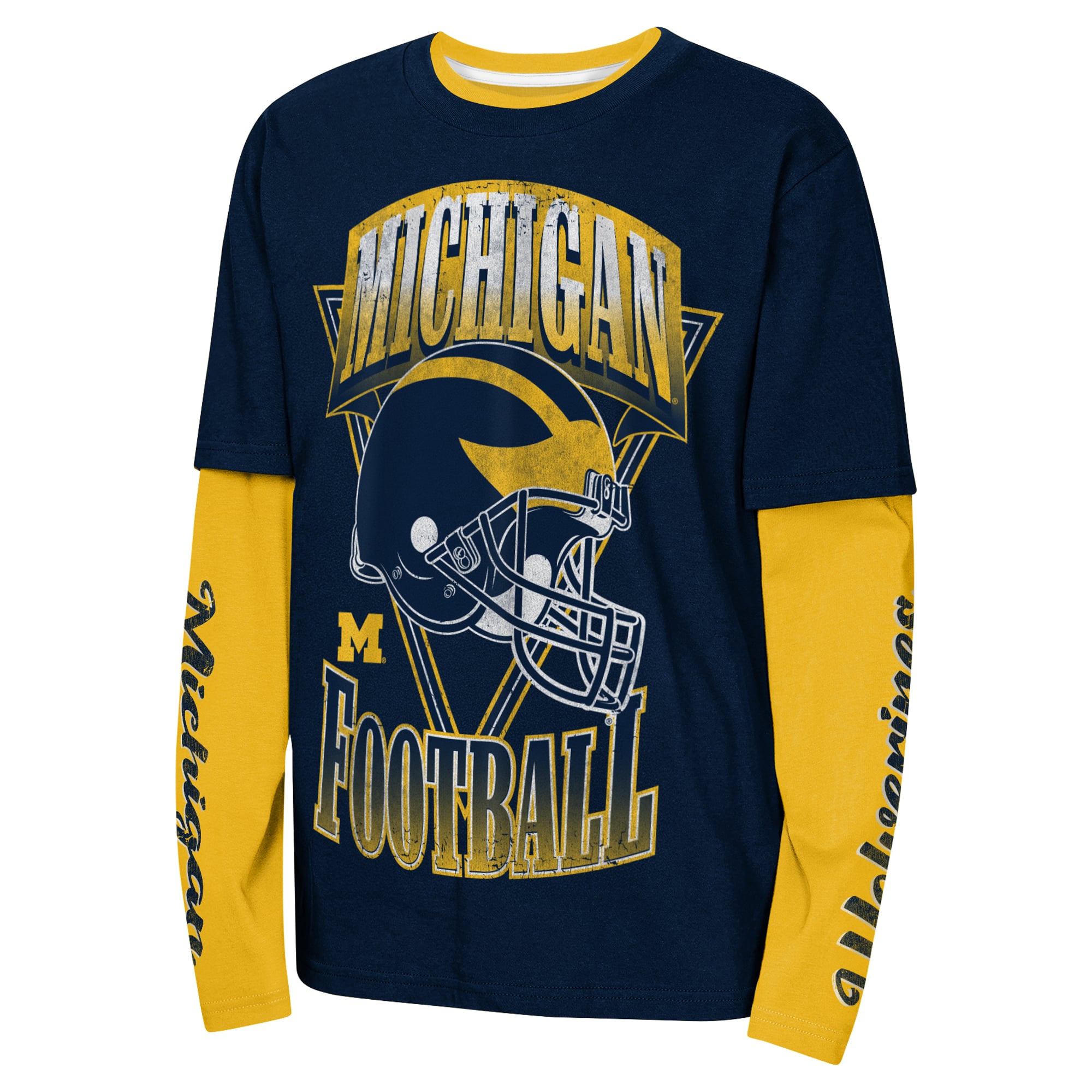 Preschool Outerstuff Navy/Yellow Michigan Wolverines The Mix 2.0 3-in-1 Combo T-Shirt