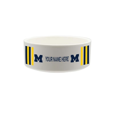 Michigan Wolverines The Memory Company 35oz. Personalized Ceramic Pet Bowl