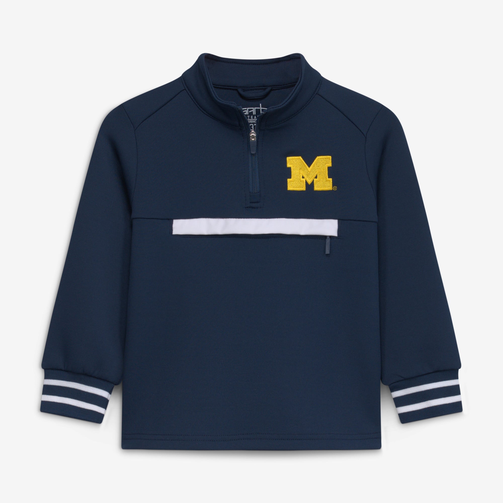 Toddler Garb Navy Michigan Wolverines Atlas Quarter-Zip Tri-Blend Pullover