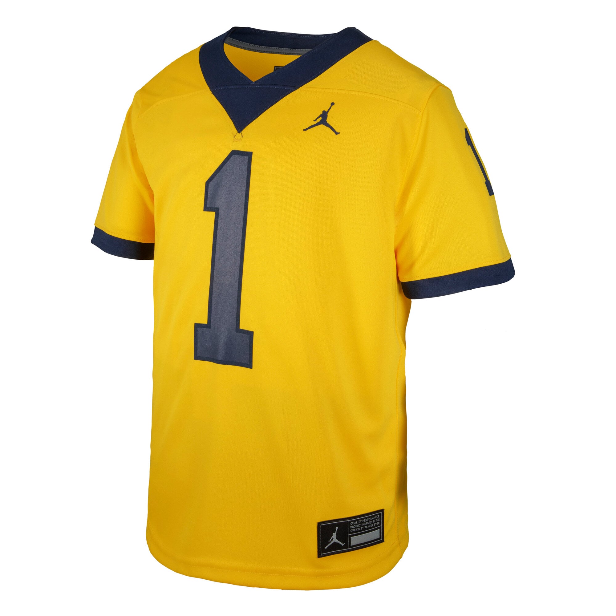 Toddler Jordan Brand Maize Michigan Wolverines Replica Football Jersey