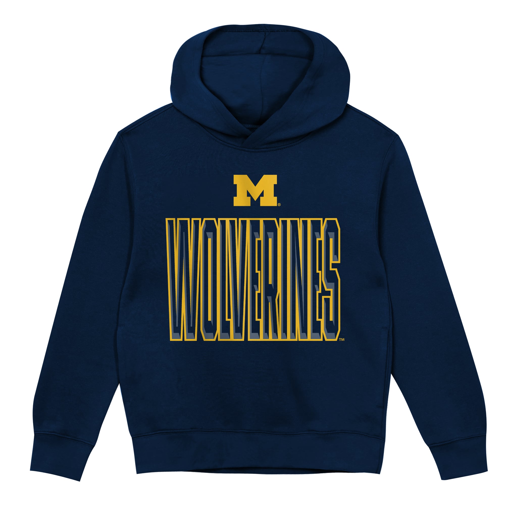 Sweat à capuche polaire Outerstuff bleu marine Michigan Wolverines Field General pour tout-petit