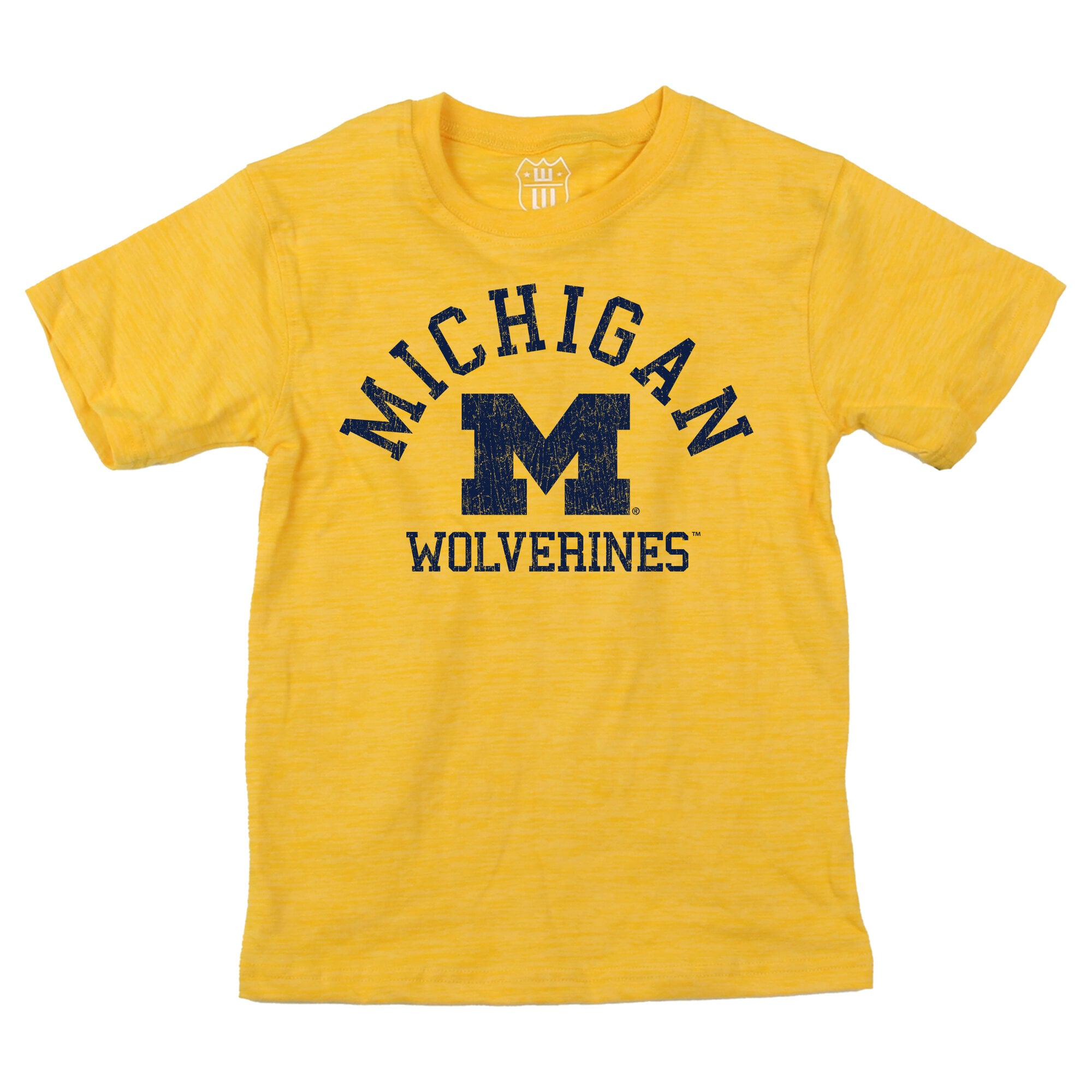 Ensemble t-shirt et short Wes & Willy Maize Michigan Wolverines en laine nuageuse