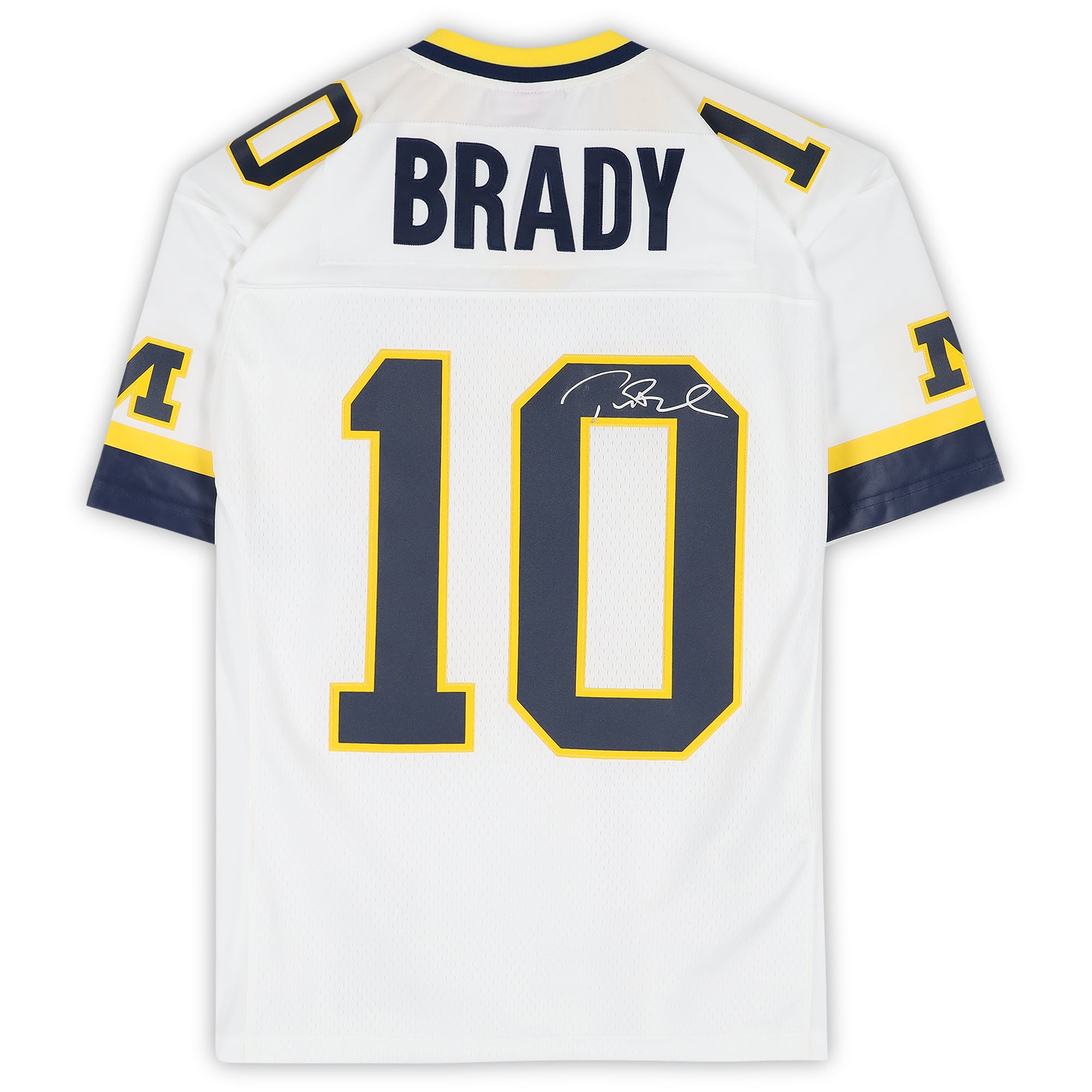 Tom Brady Michigan Wolverines Autographed White Mitchell & Ness 1999 Authentic Jersey