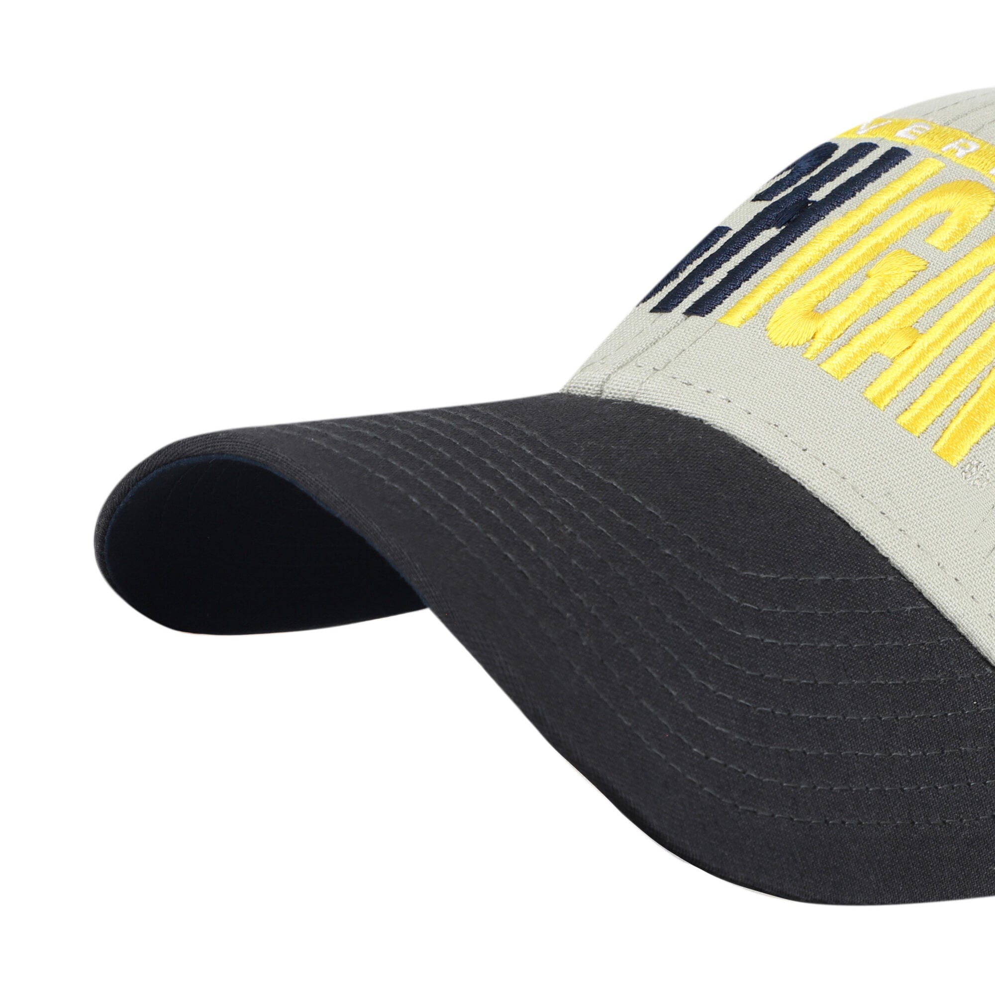 Unisex '47 Gray/Black Michigan Wolverines Half Block Text MVP Adjustable Hat