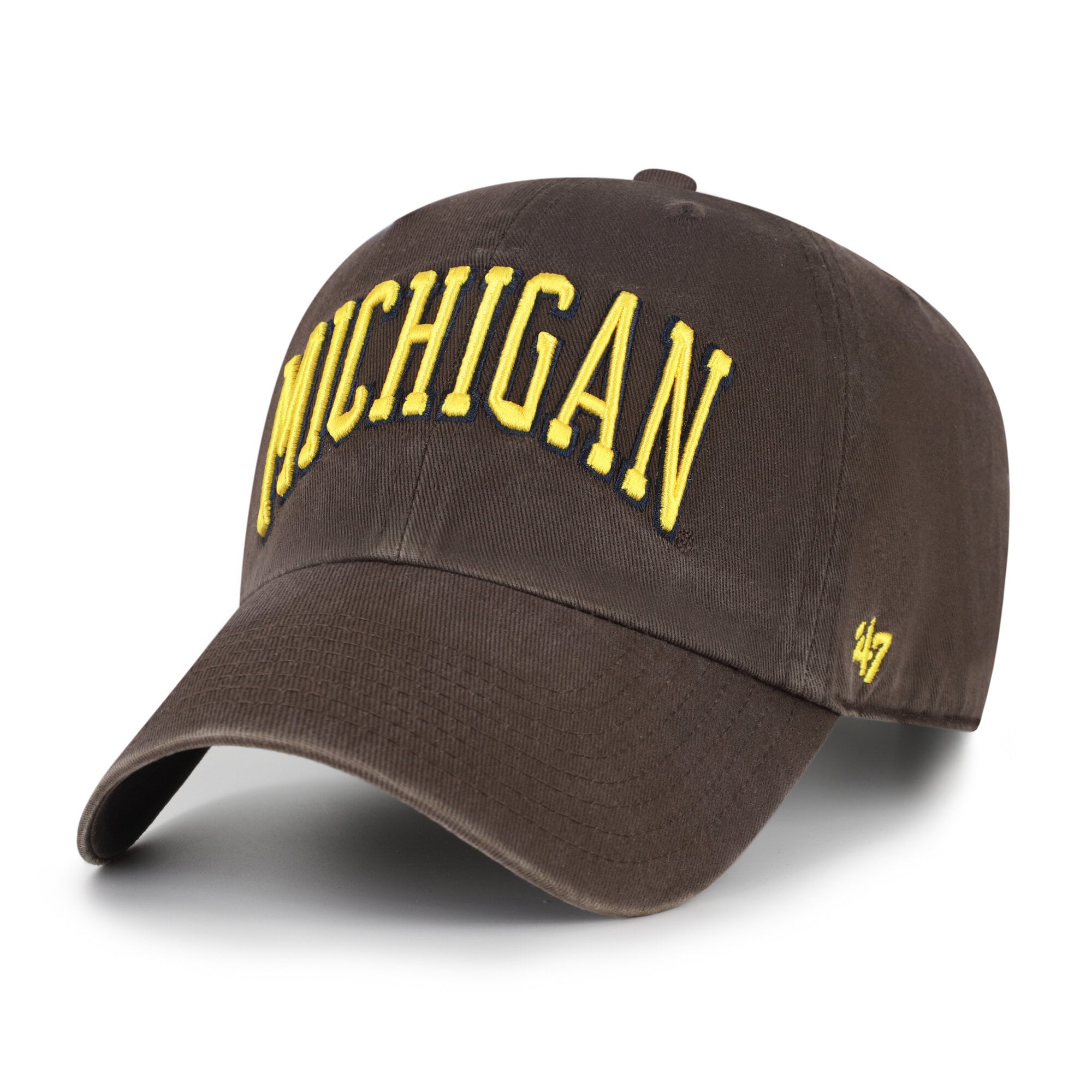 Casquette unisexe ajustable « 47 Michigan Wolverines Brown Vault Clean Up »