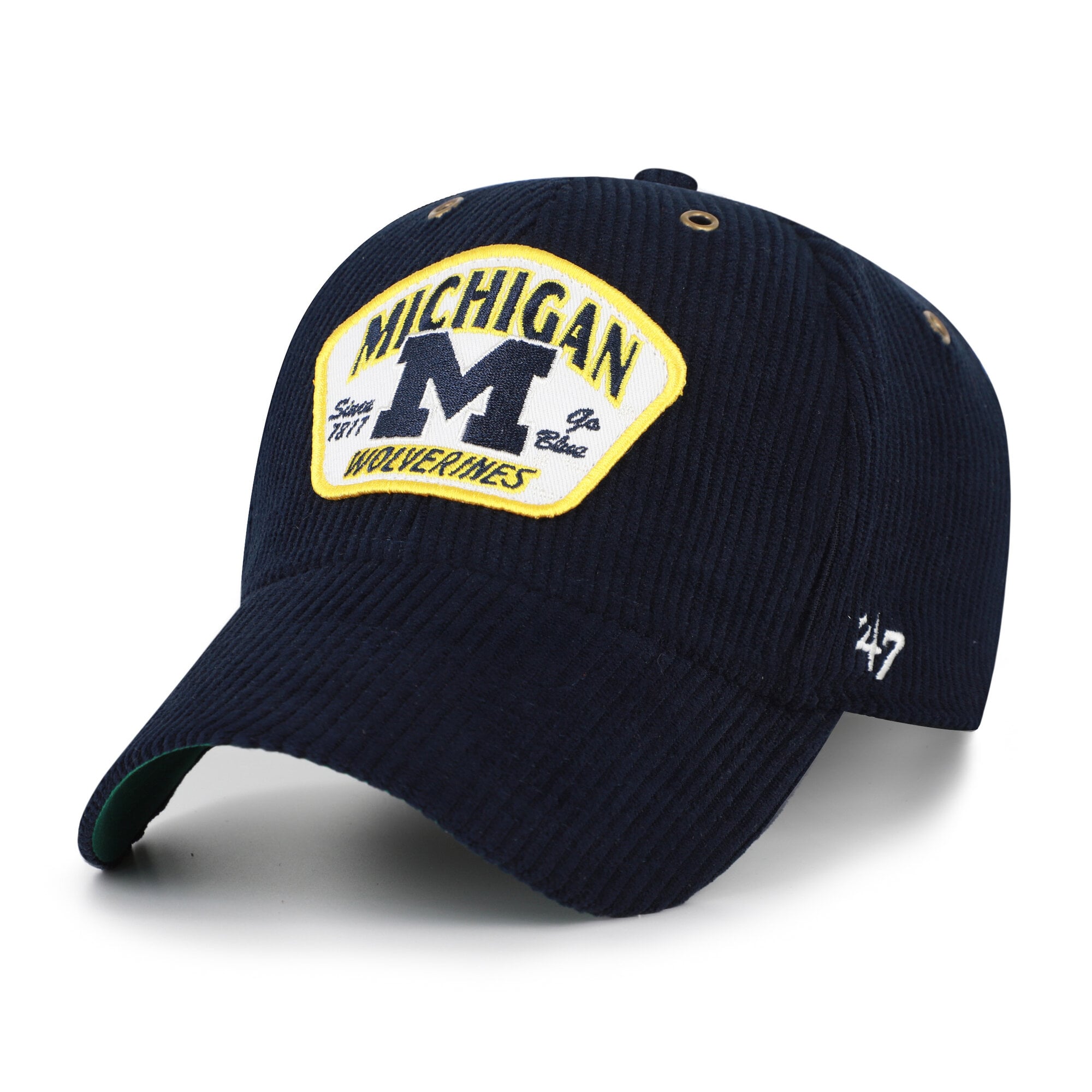 Casquette unisexe ajustable '47 Navy Michigan Wolverines Accordia en velours côtelé MVP