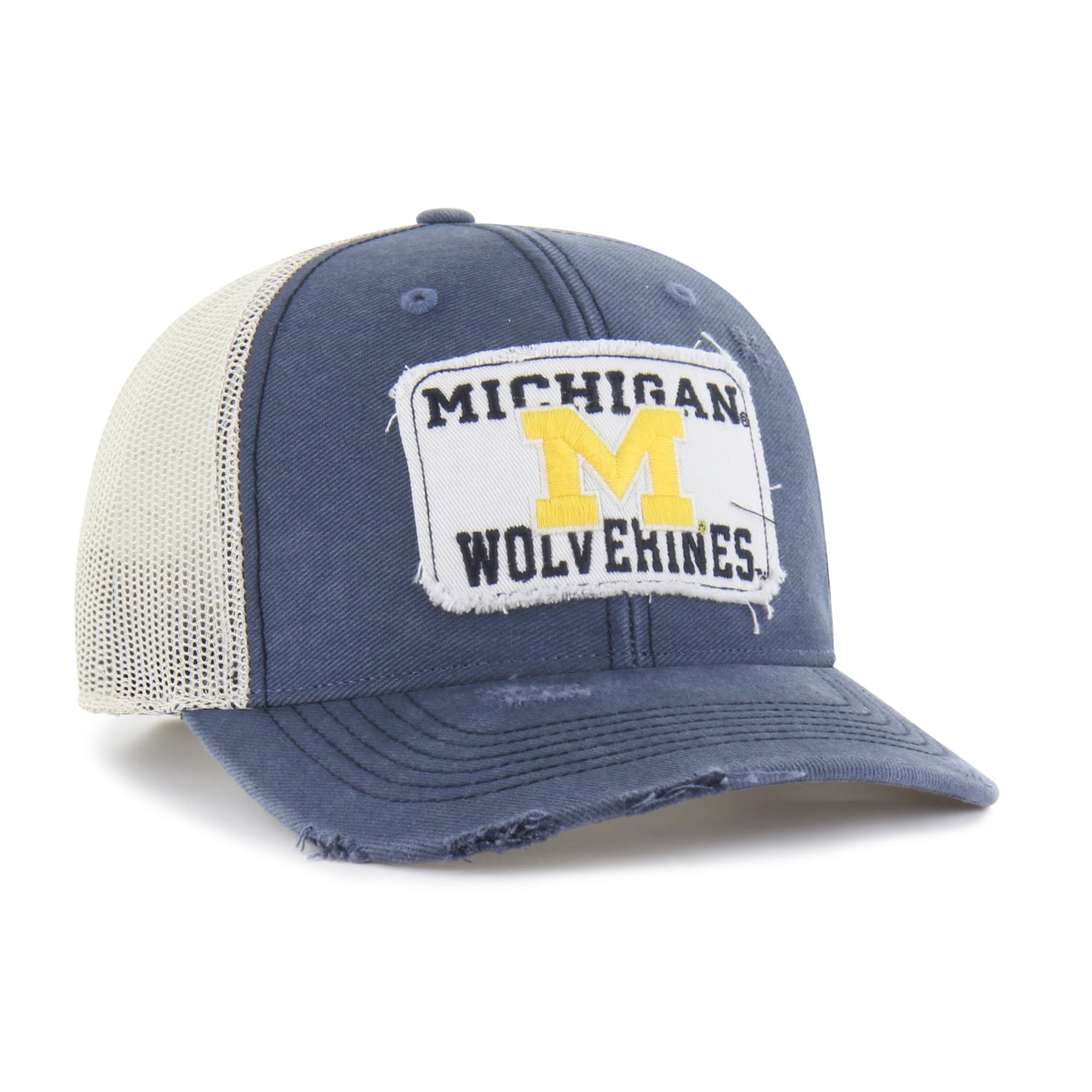 Unisex '47 Navy Michigan Wolverines Egremont Well-Worn Adjustable Trucker Hat