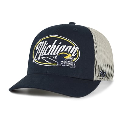 Michigan Wolverines '47 Unisex Enfield Adjustable Trucker Hat - Navy