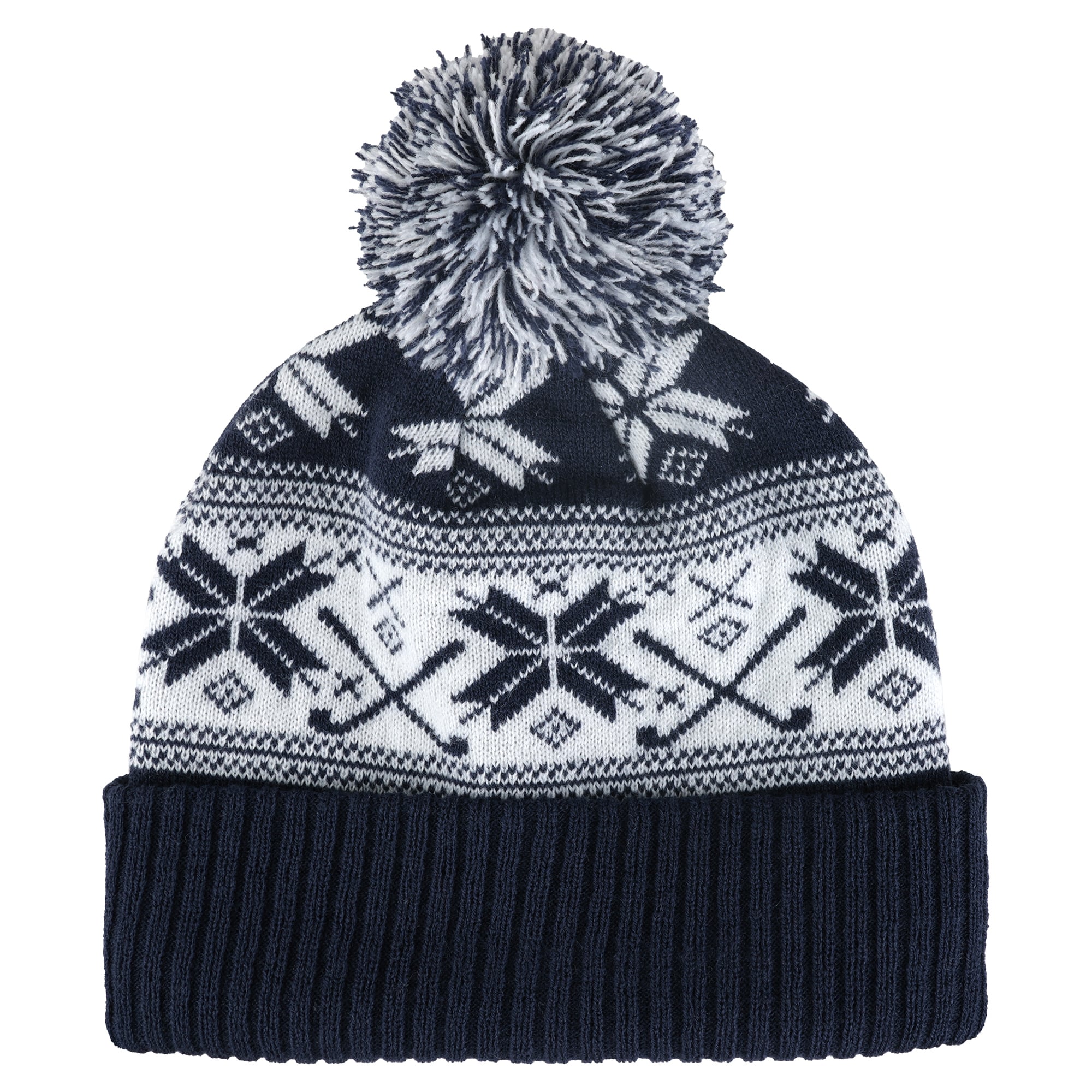 Unisex Ahead  Navy Michigan Wolverines Cuffed Knit Hat with Pom