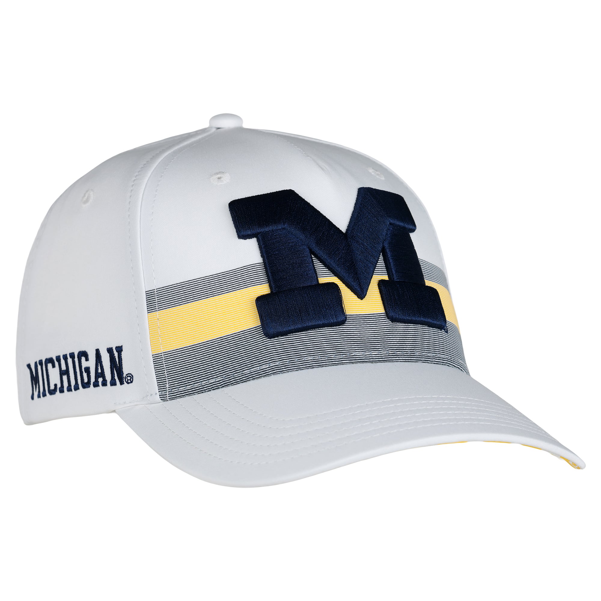 Unisex Ahead White Michigan Wolverines The Sideline Adjustable Hat