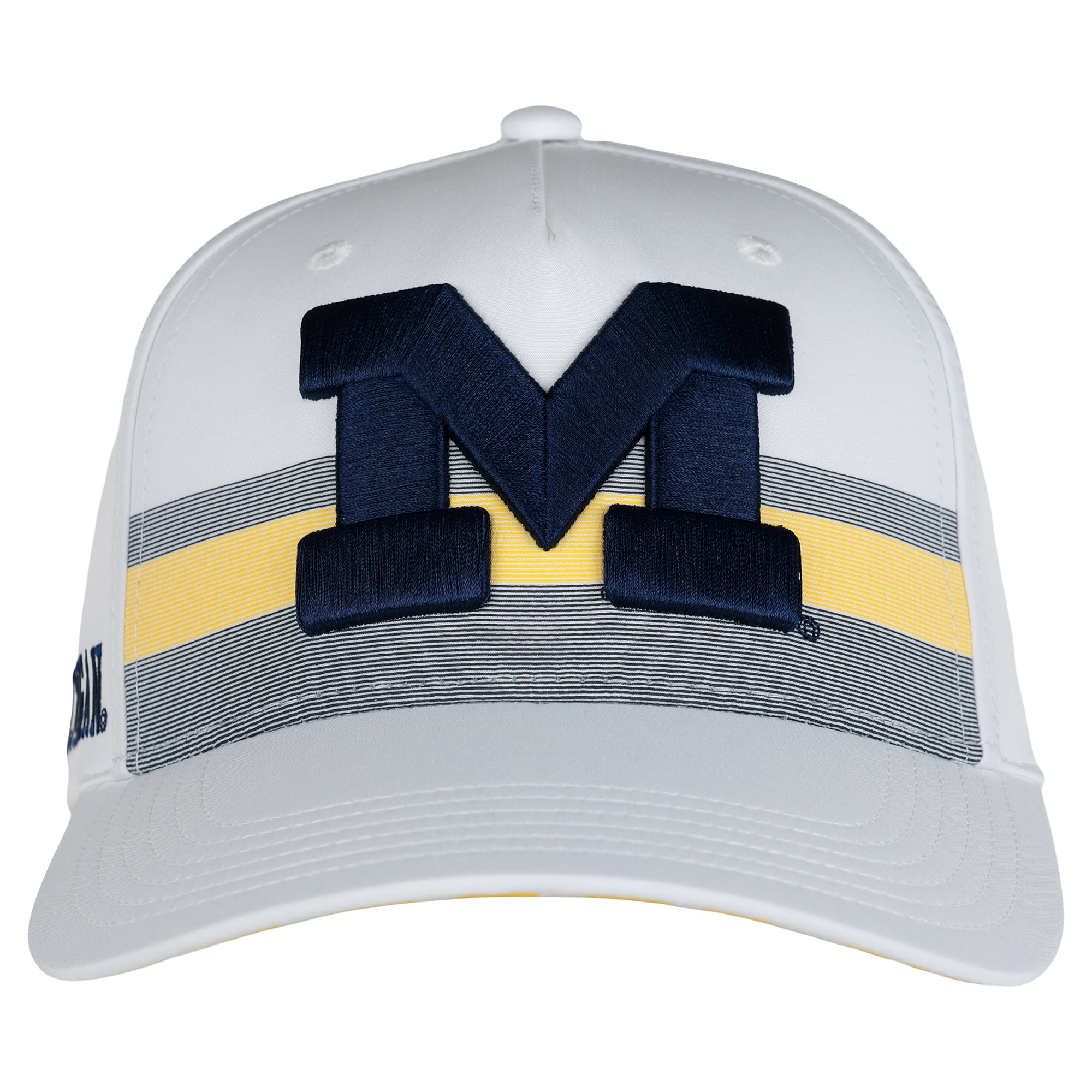 Unisex Ahead White Michigan Wolverines The Sideline Adjustable Hat