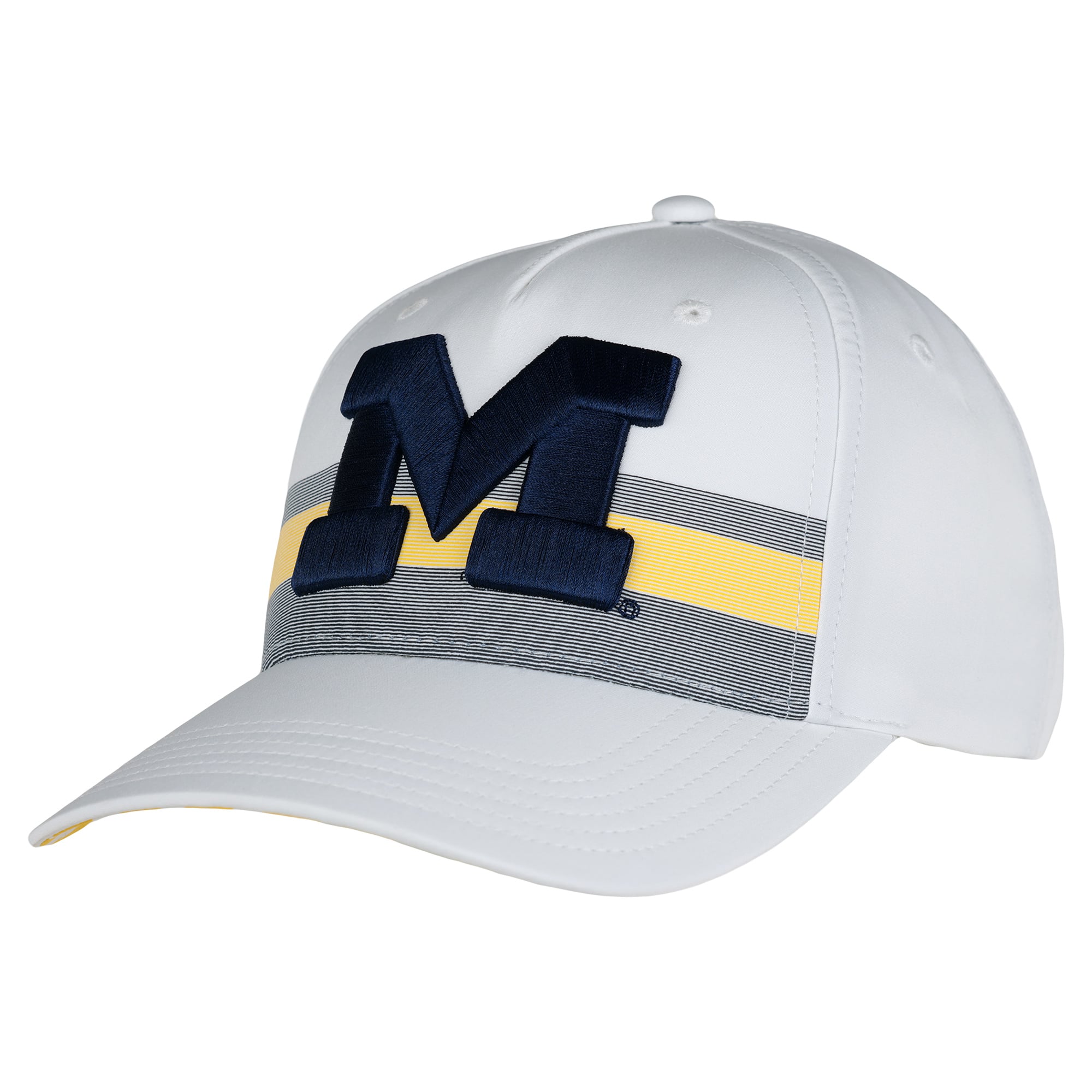 Unisex Ahead White Michigan Wolverines The Sideline Adjustable Hat