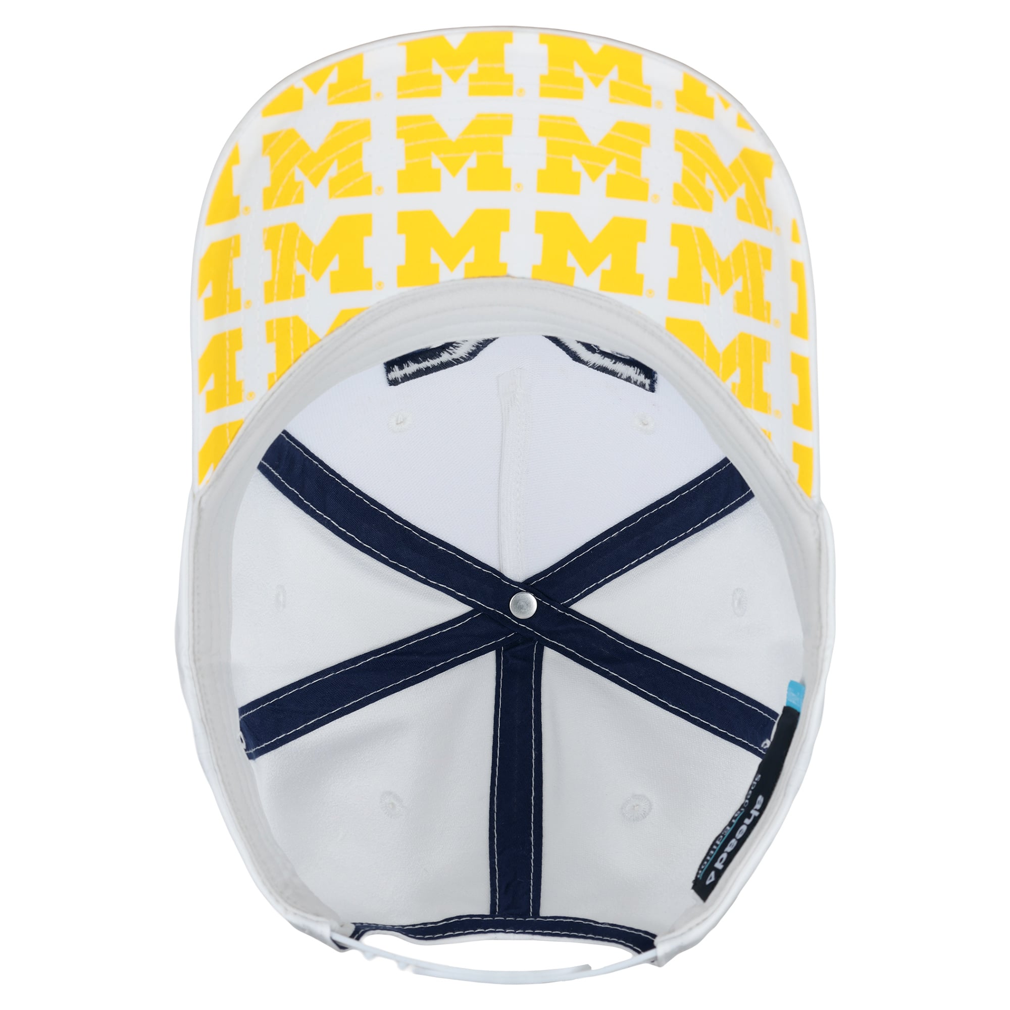 Unisex Ahead White Michigan Wolverines The Sideline Adjustable Hat
