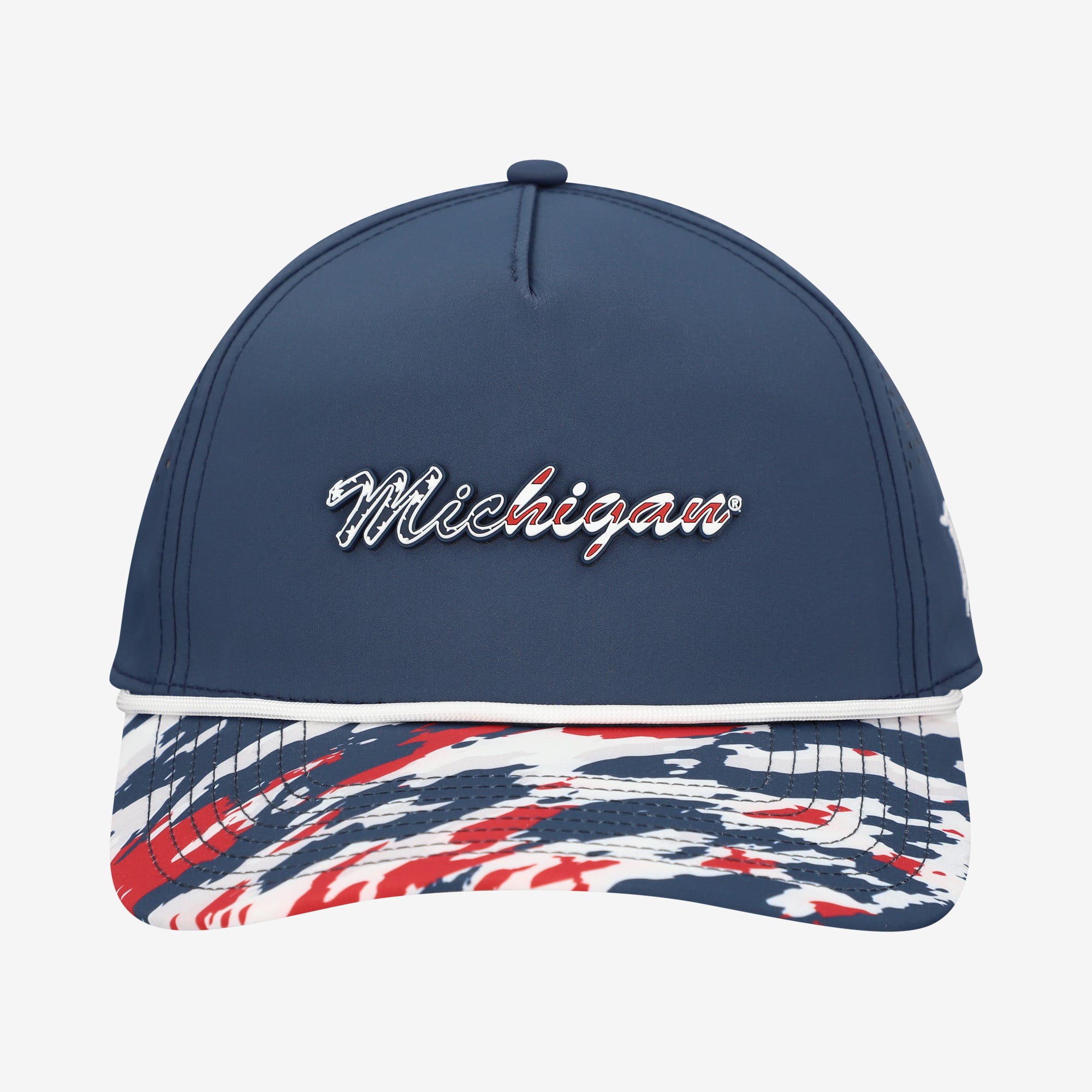Unisex Branded Bills Navy Michigan Wolverines Stars & Stripes Rope Adjustable Hat