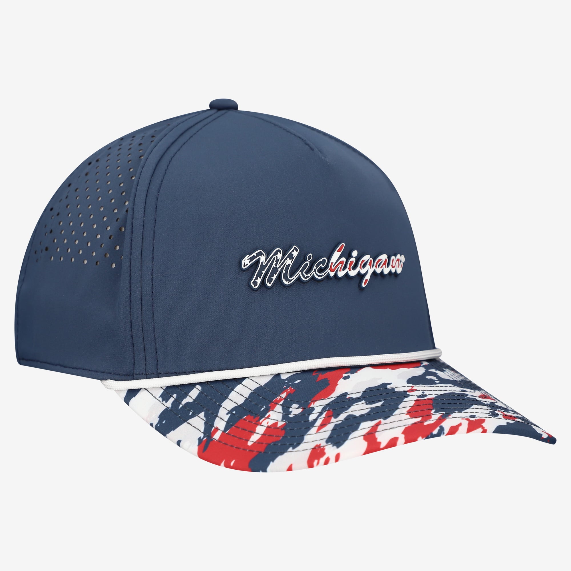 Unisex Branded Bills Navy Michigan Wolverines Stars & Stripes Rope Adjustable Hat