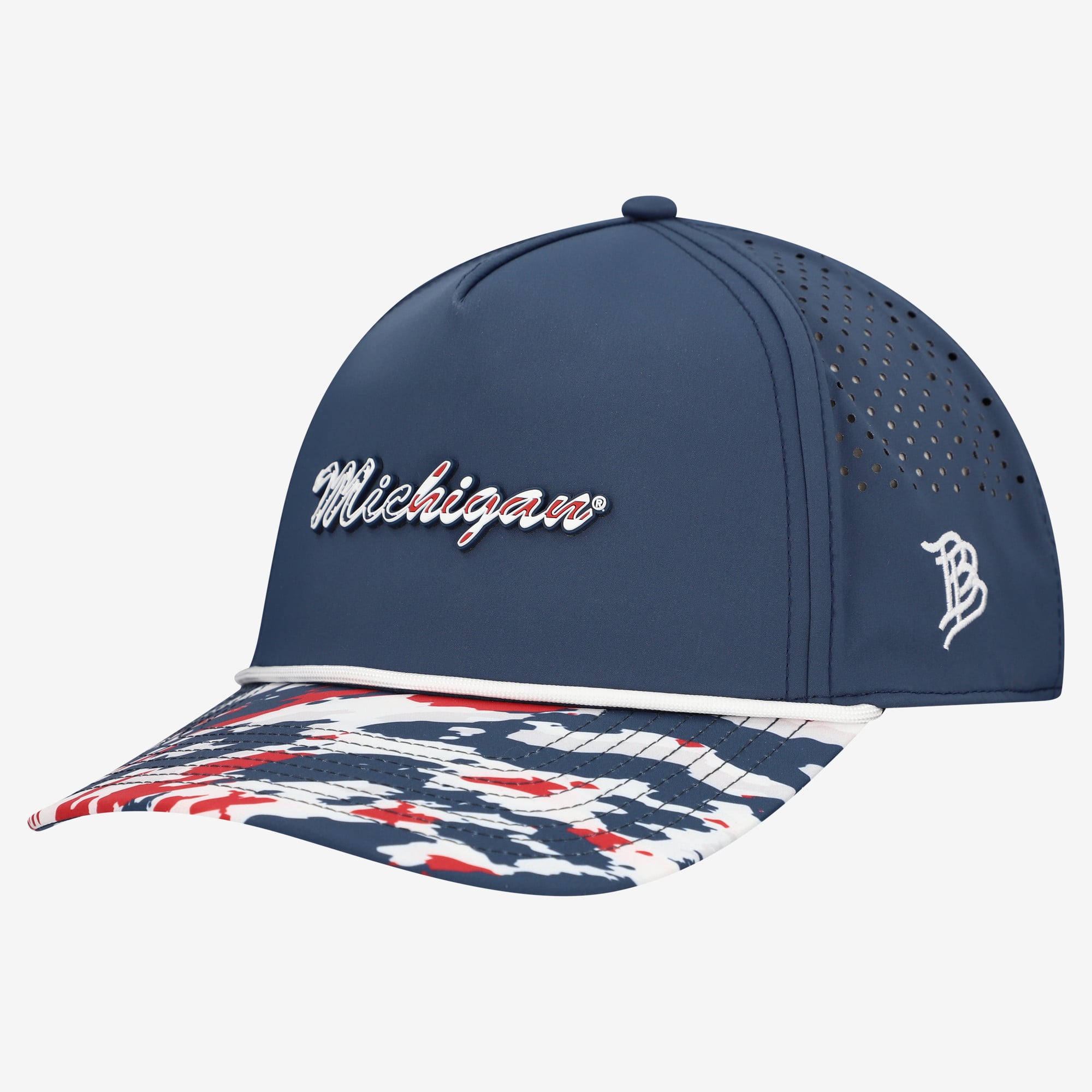 Unisex Branded Bills  Navy Michigan Wolverines Stars & Stripes Rope Adjustable Hat