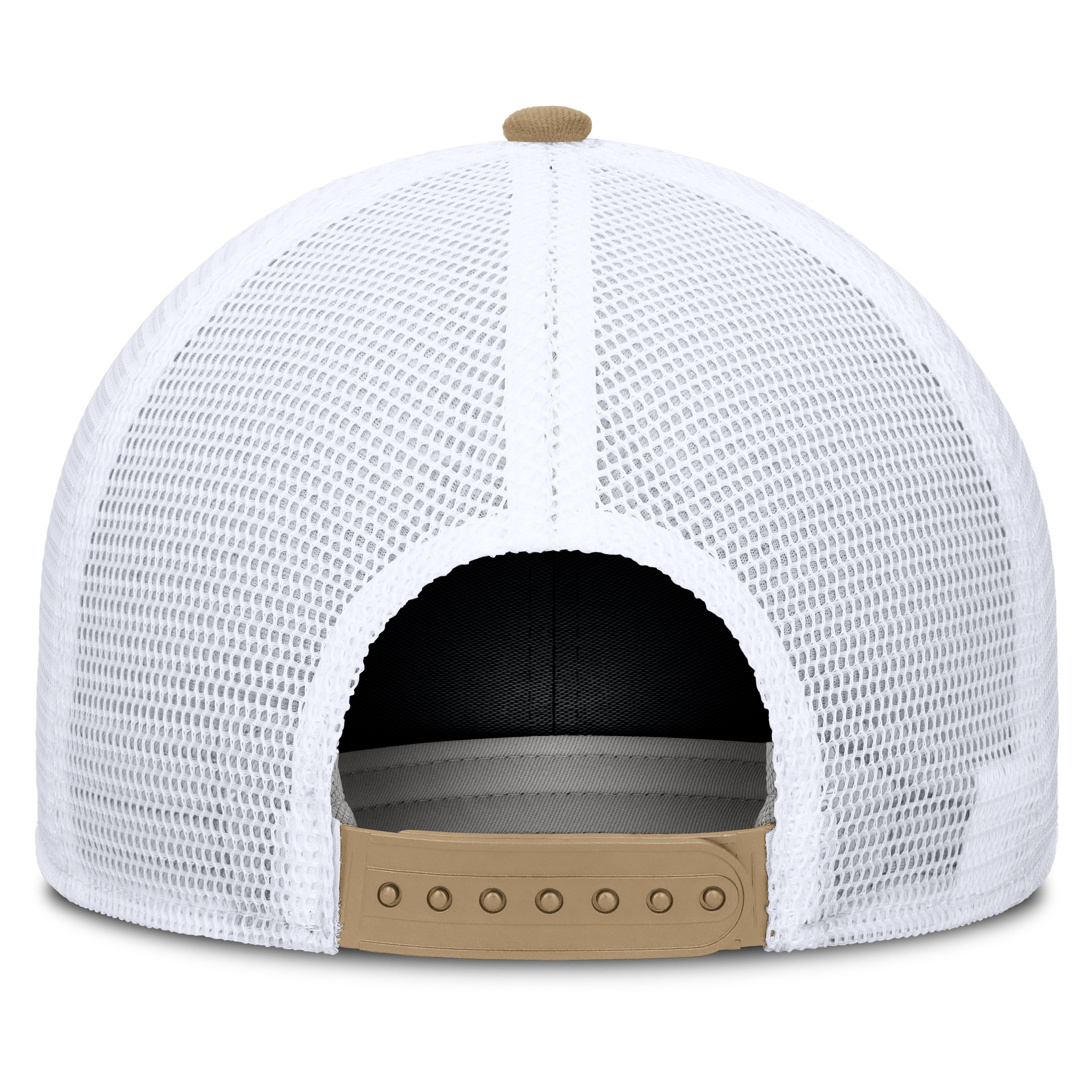 Casquette trucker unisexe Jordan Brand beige/blanche Michigan Wolverines Dri-FIT Primetime Arched, ajustable