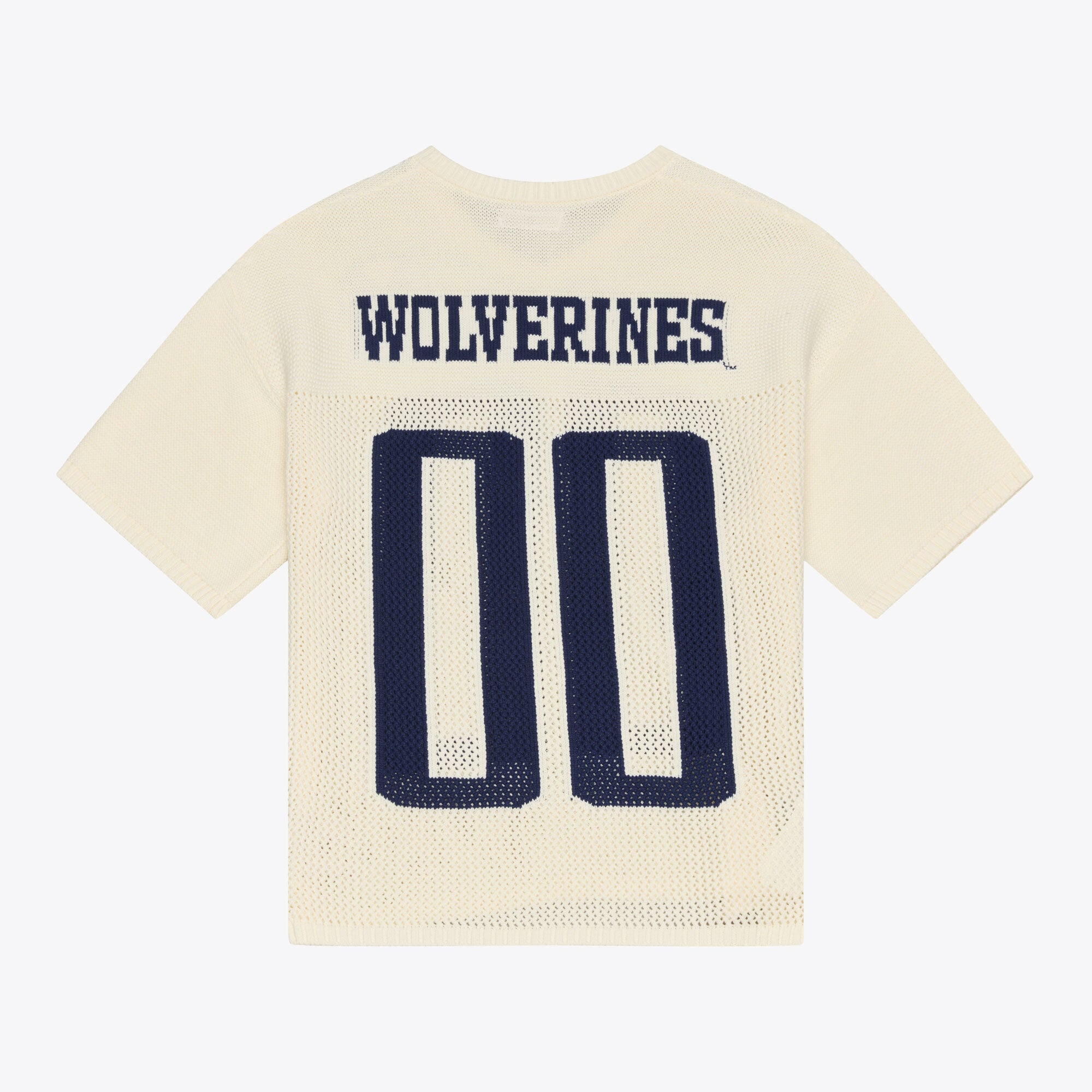 Unisex Mitchell & Ness Cream Michigan Wolverines Retro Roots Sweater Jersey