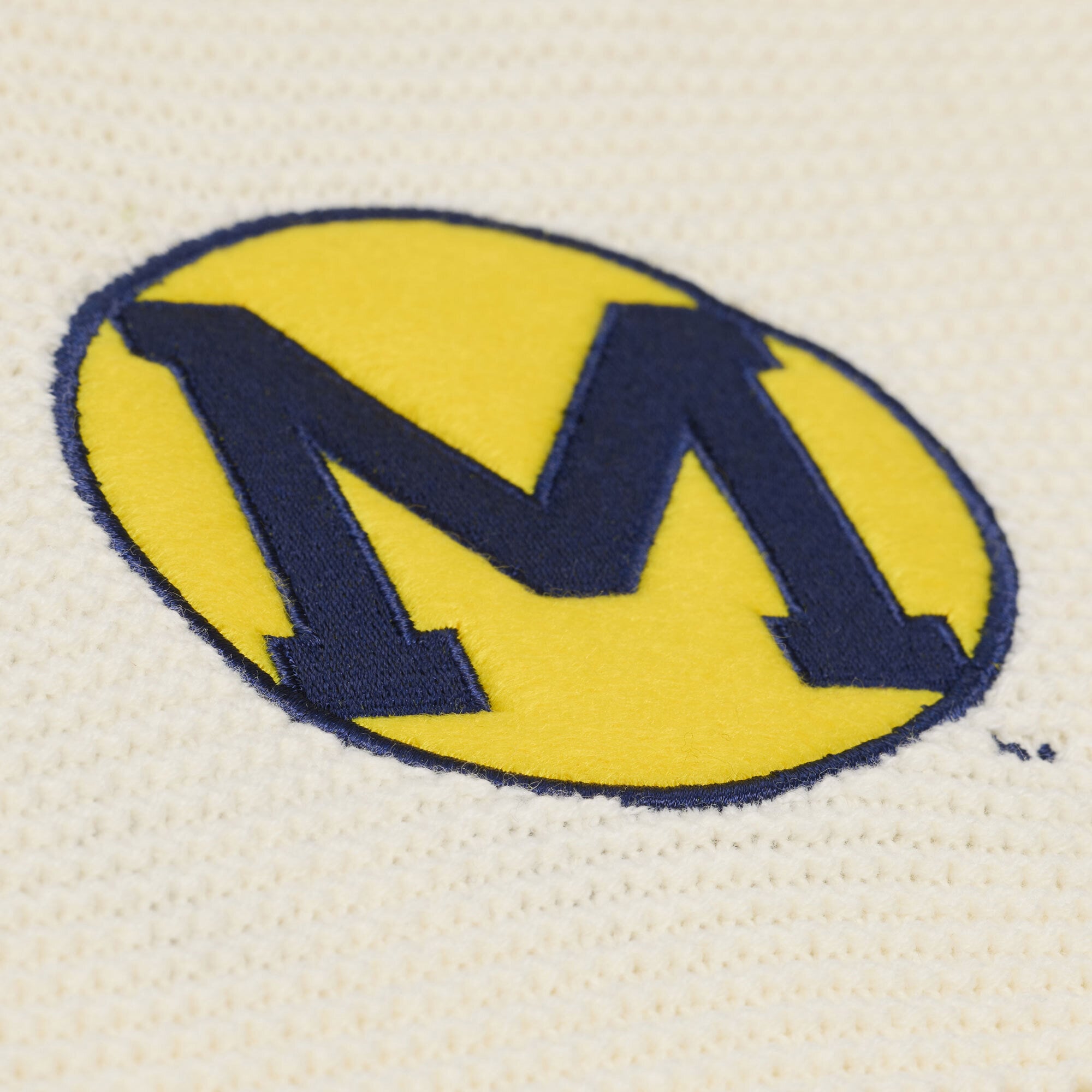 Unisex Mitchell & Ness Cream Michigan Wolverines Retro Roots Sweater Jersey
